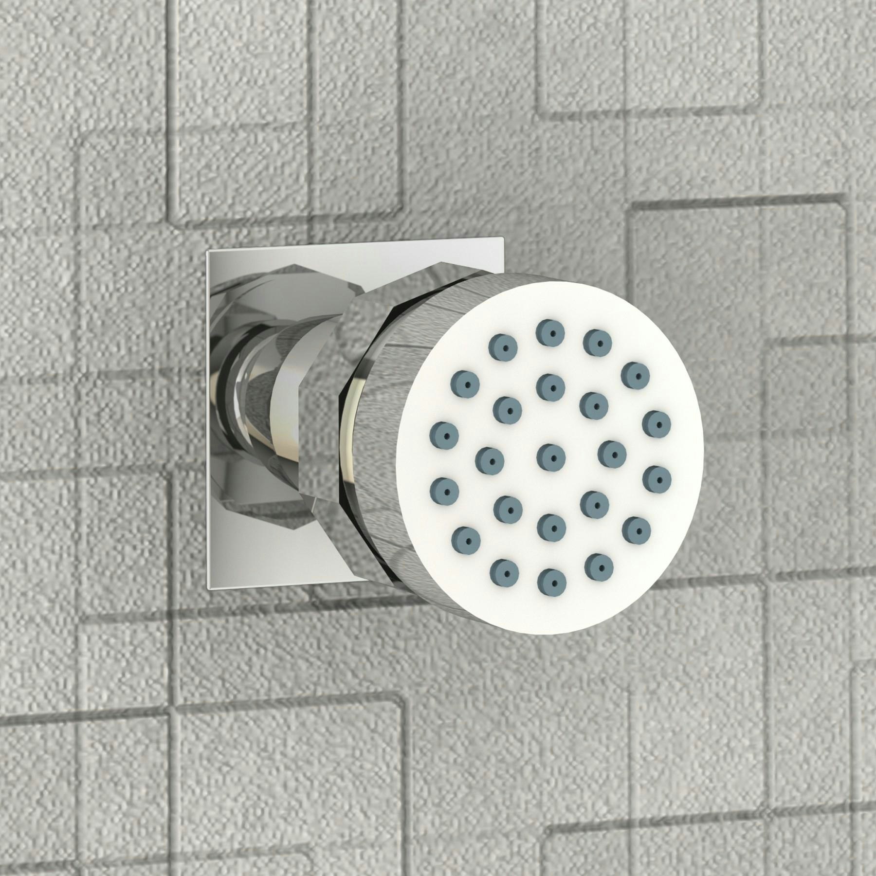 300mm Twin Thermostatic Shower Valve with Slimline Round Wall concealed