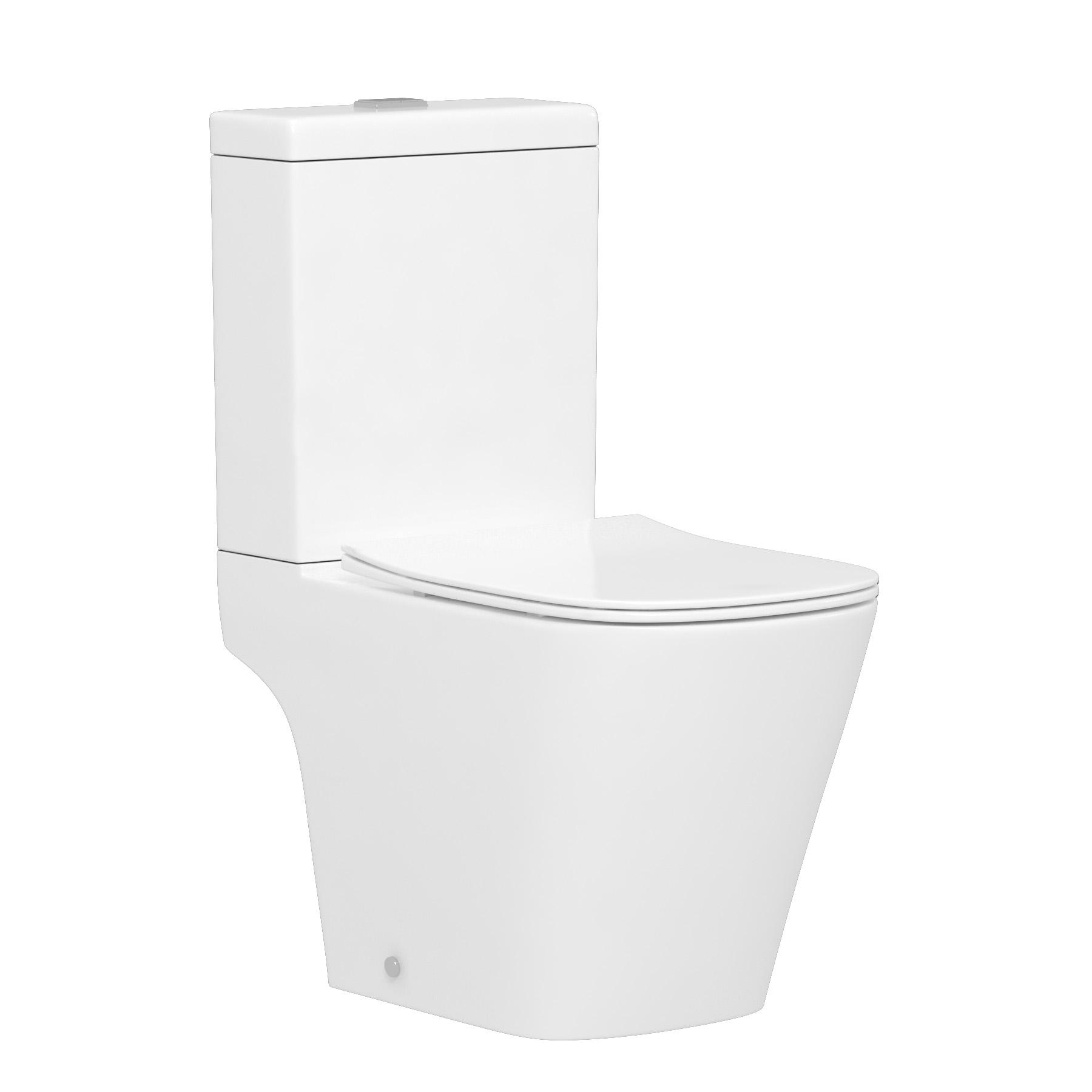 Qubix 1700 x 850mm Left Handed L Shaped Shower Bath + MDF Front Panel, Floor Standing Vanity Unit & Toilet Unit