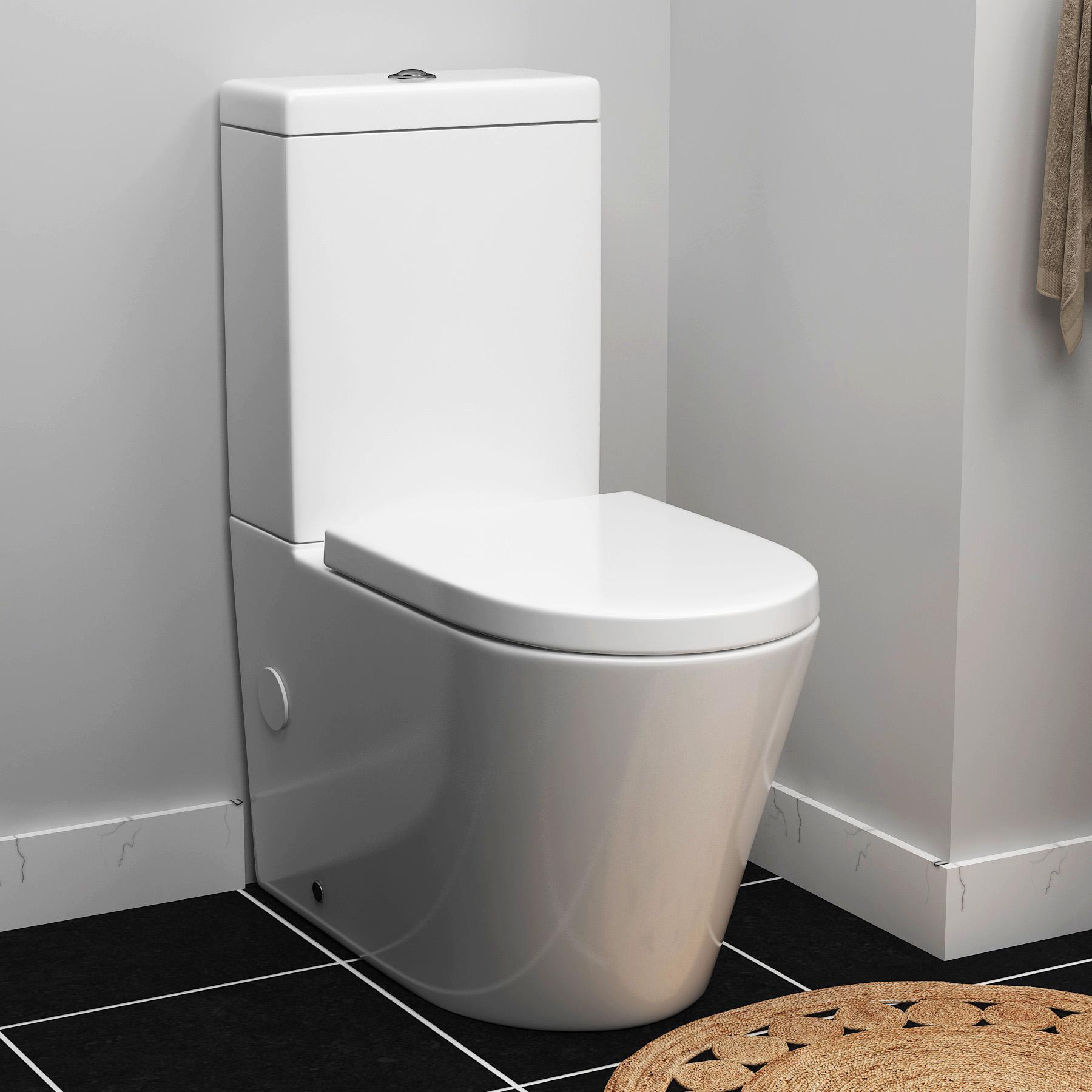 Cloakroom Suite 400mm Indigo Grey Gloss 1 Door Wall Hung Vanity Unit Basin with Cesar Rimless Toilet