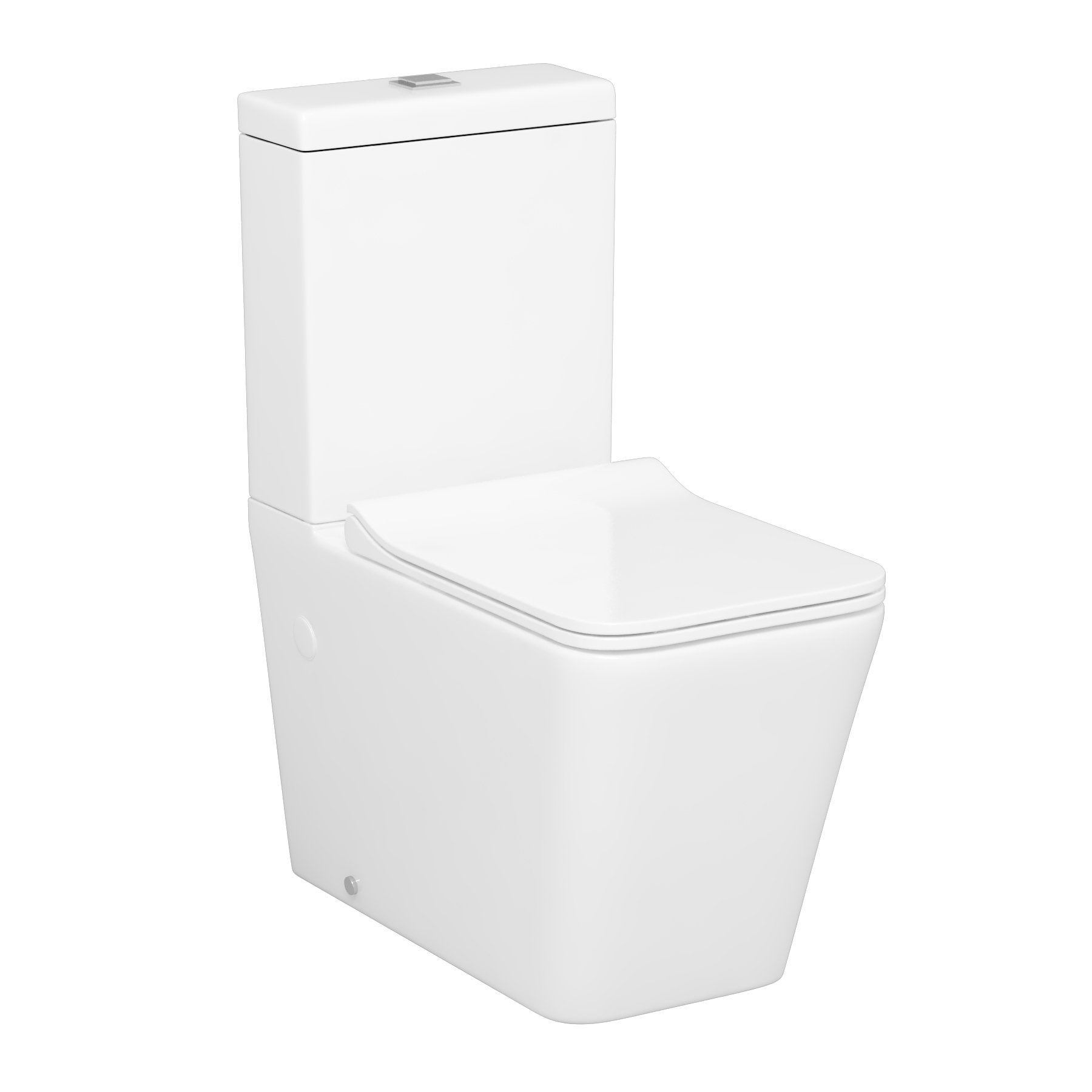 Turin 500mm Gloss White 2-Drawer Vanity Unit with Elena Close Coupled Toilet - Slim