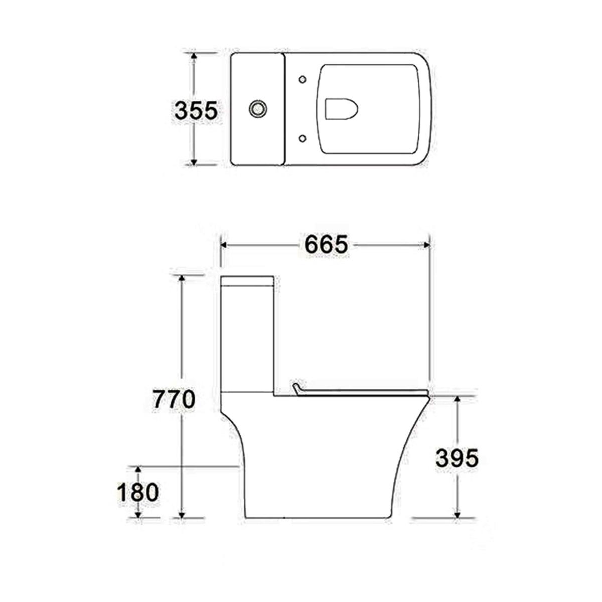 700mm Pivot Shower Door En-Suite with Cube Rimless Toilet & Como Freestanding Vanity Unit Cabinet
