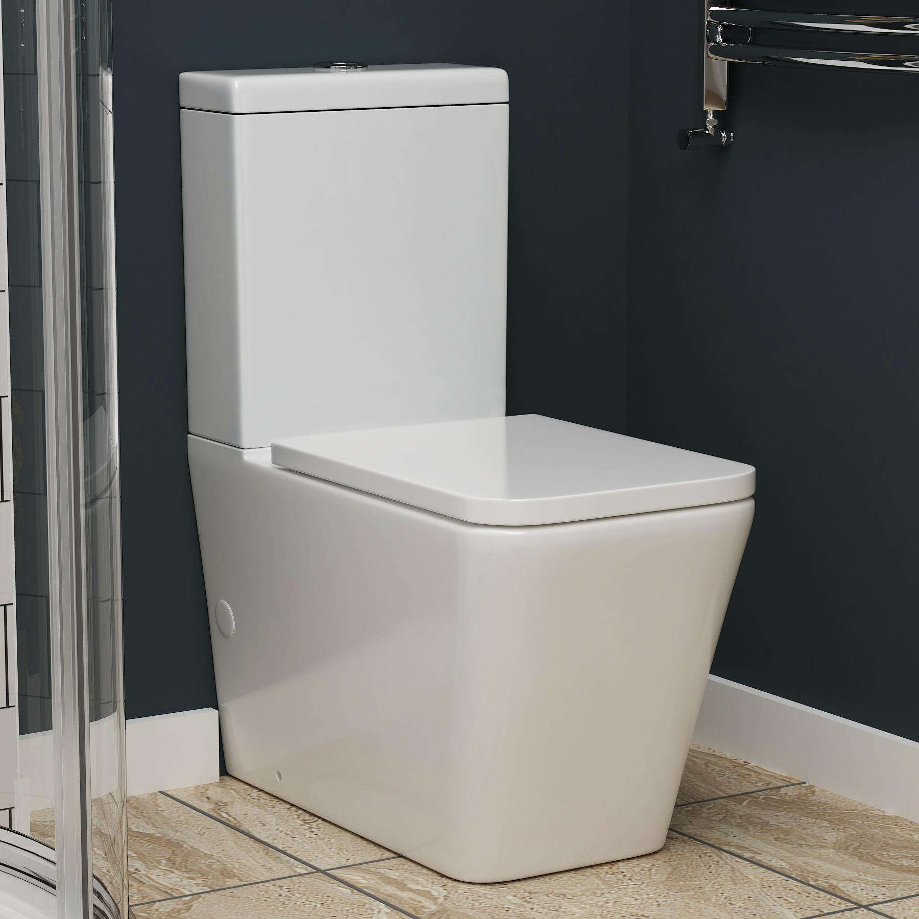 Turin 500mm Gloss White 2-Drawer Vanity Unit with Elena Close Coupled Toilet