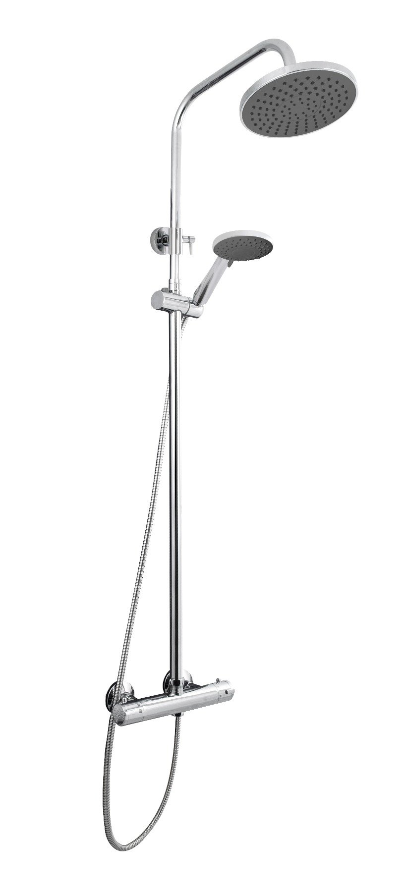 700mm Double Sliding Quadrant Shower Enclosure Suite With Thermostatic Shower + Cube Toilet & Wall Hung Unit