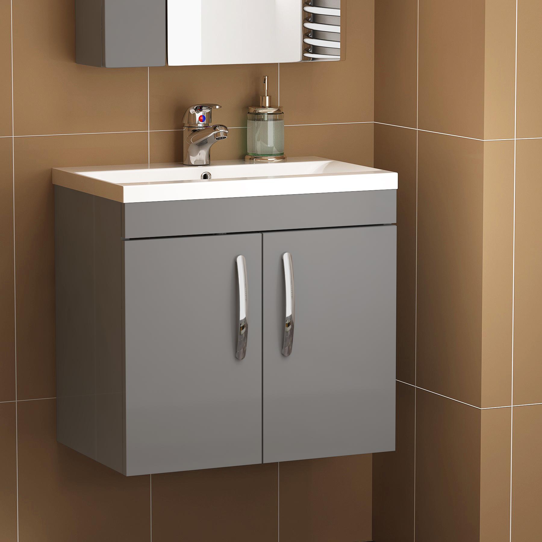 700mm Double Sliding Quadrant Shower Enclosure Suite With Thermostatic Shower + Cube Toilet & Wall Hung Unit