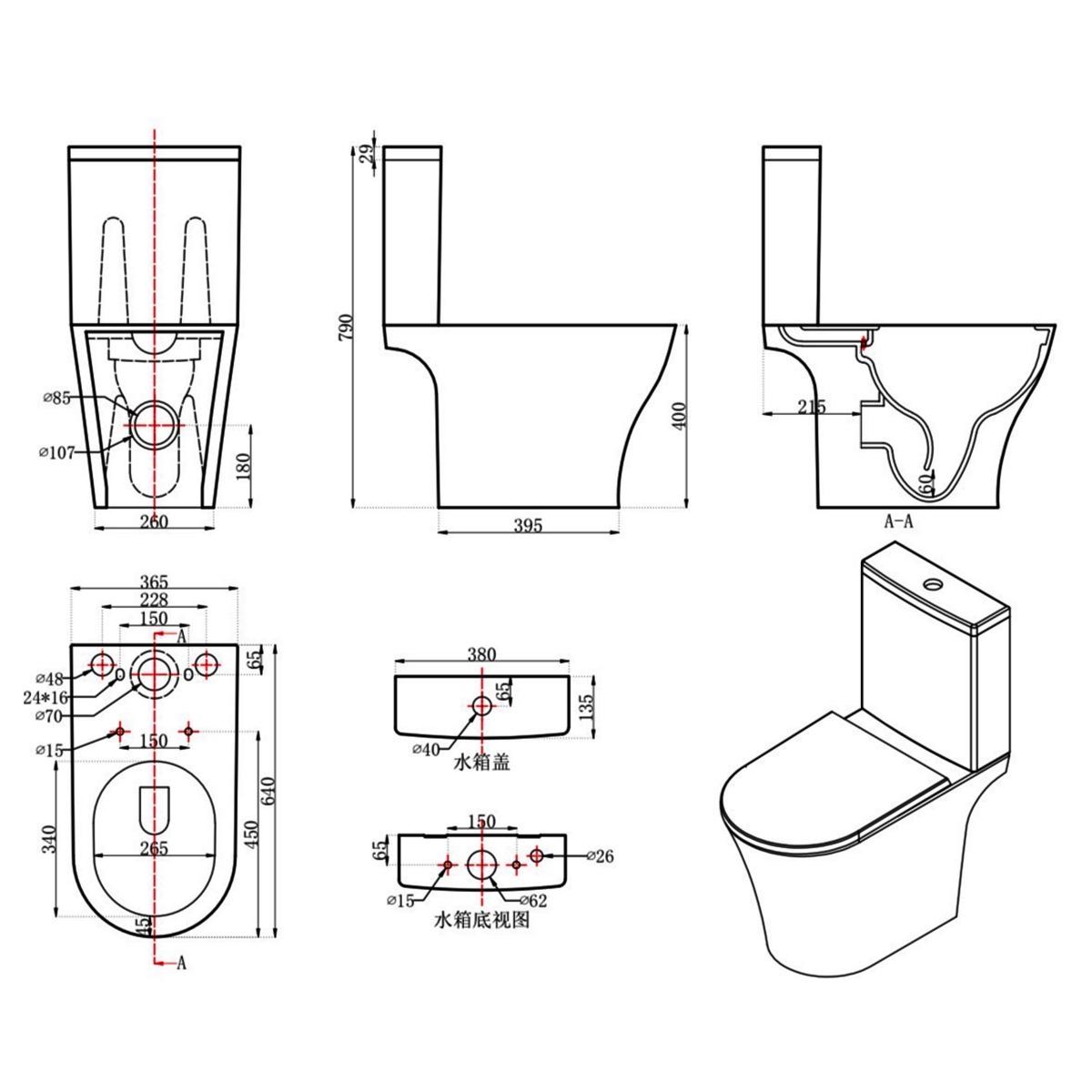 860mm Single Quadrant Shower Enclosure En-Suite With Amaze Toilet & 600mm Gloss White 2 Door Vanity Unit