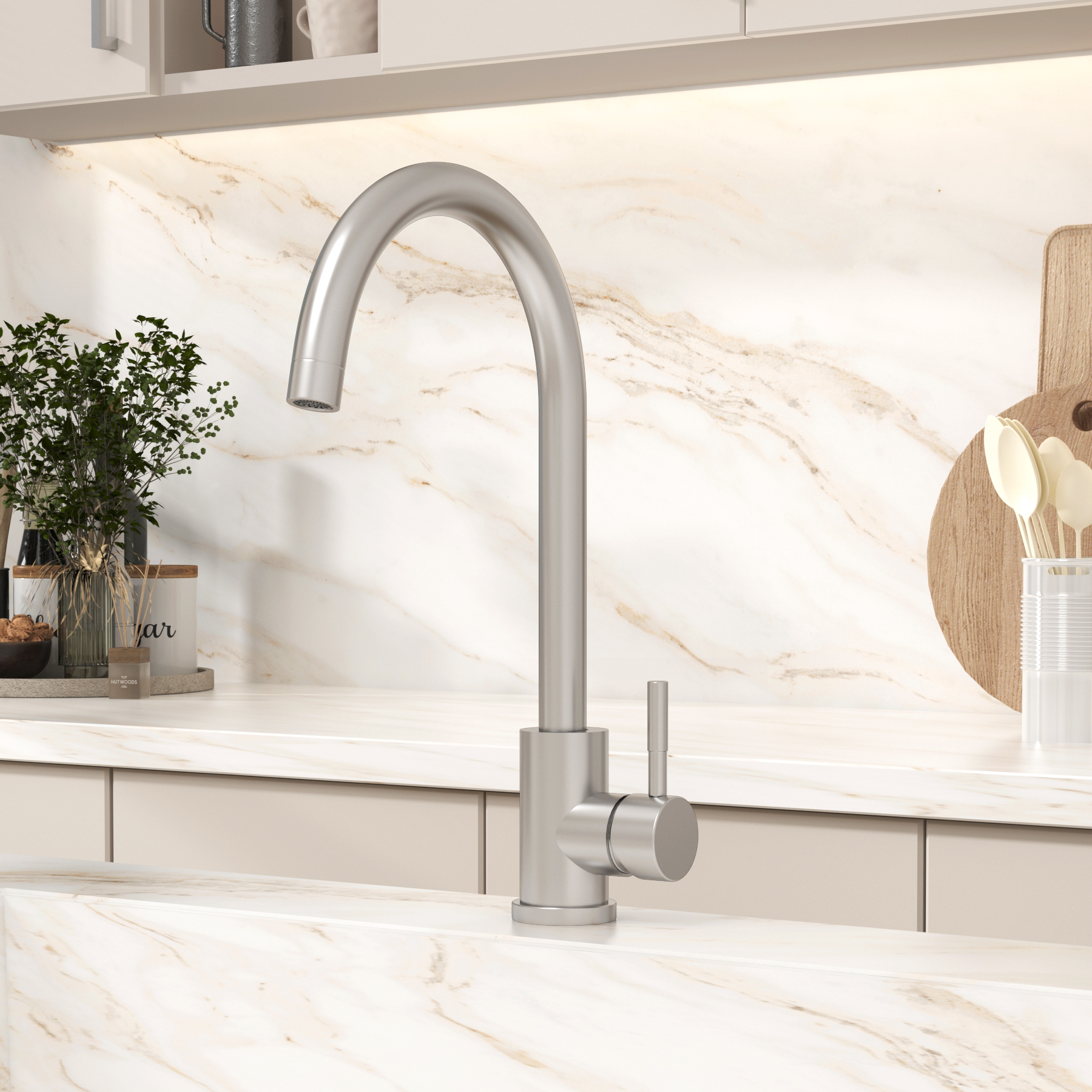 Kent Single Lever Kitchen Mono Mixer Sink Tap Swivel Spout - Multiple Colours