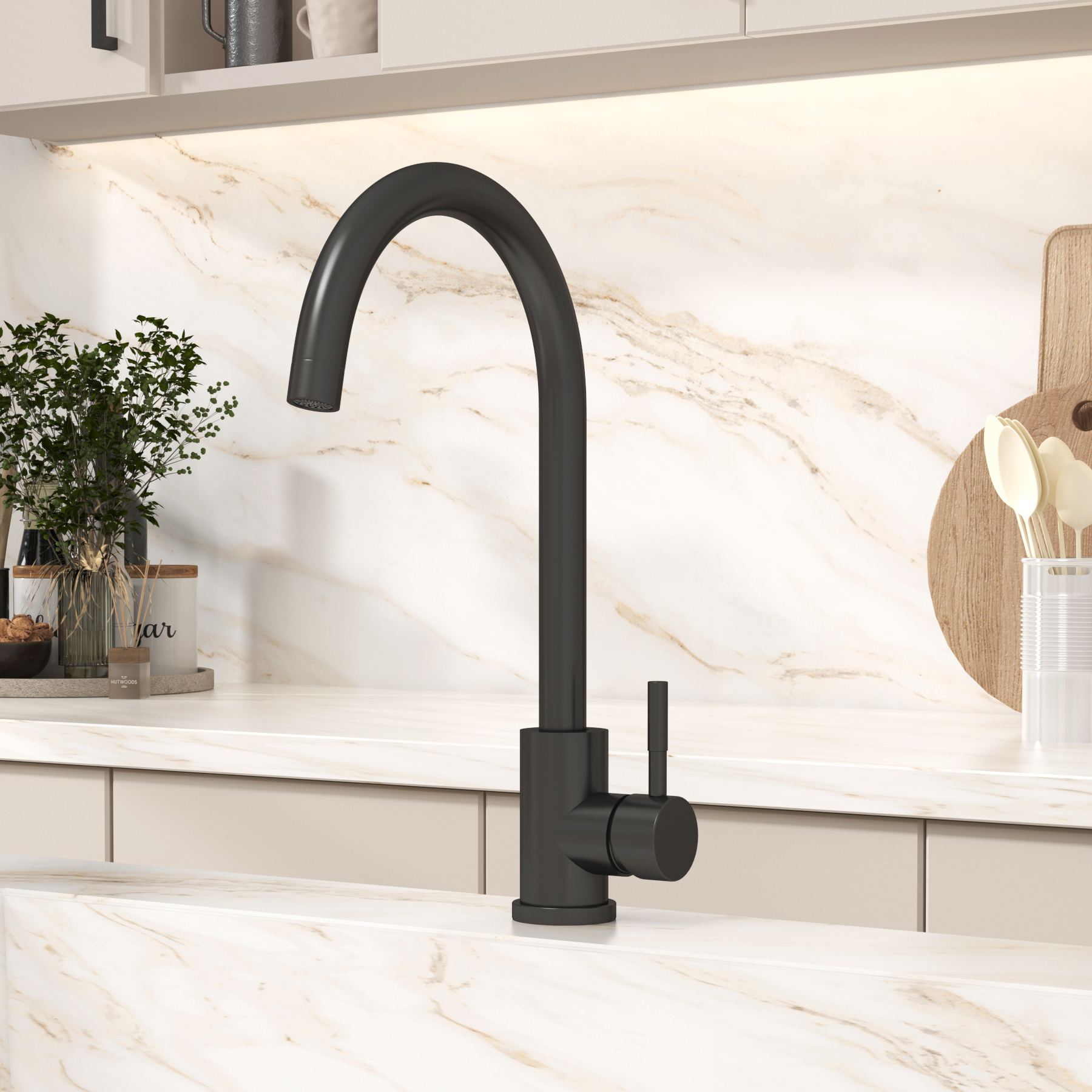 Kent Single Lever Kitchen Mono Mixer Sink Tap Swivel Spout - Multiple Colours