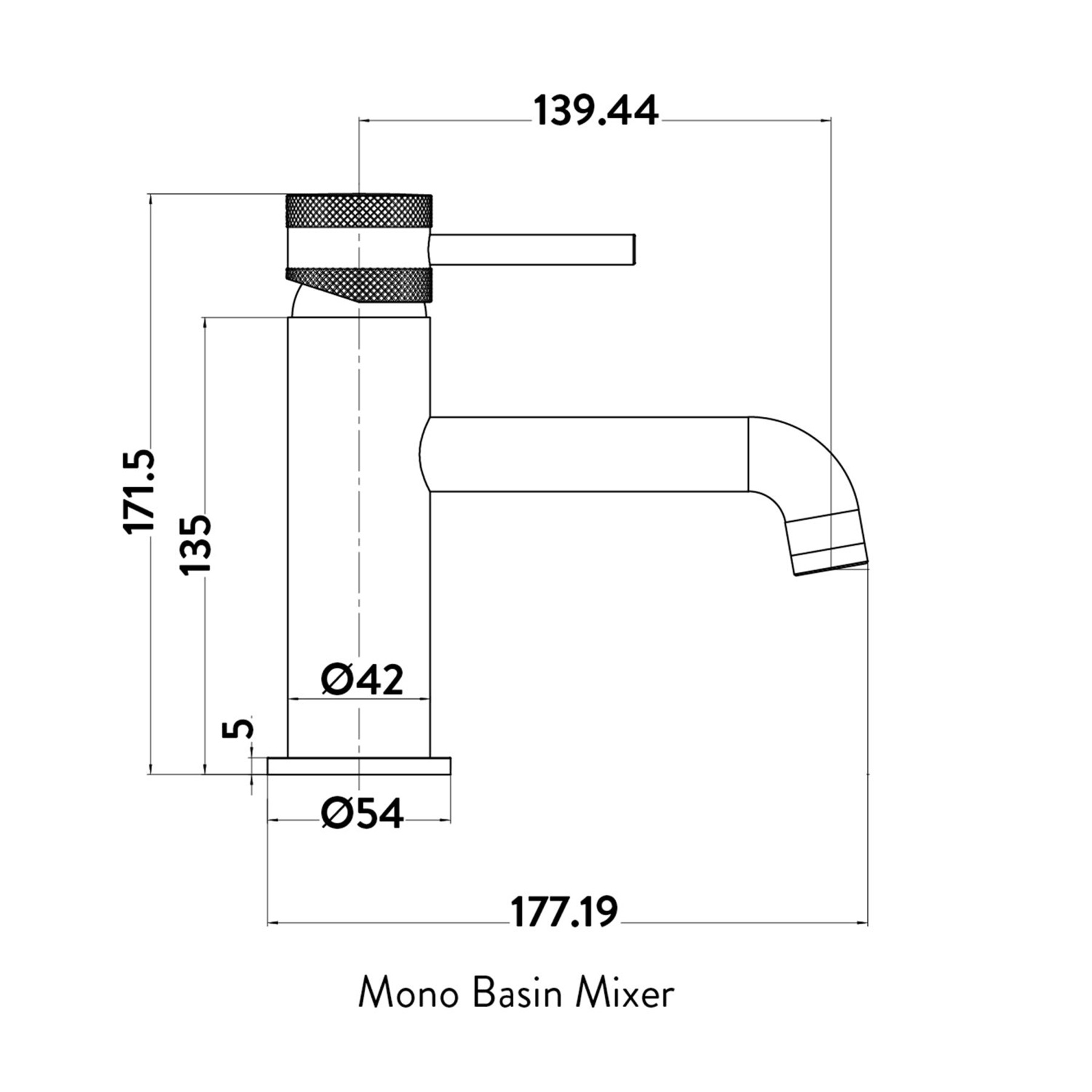 Core Round Mono Basin Mixer Tap Sleek Design - Chrome