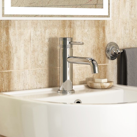 Modern Chrome Core Round Mono Basin Mixer Sleek Design Tap for Bathroom Sink Faucets