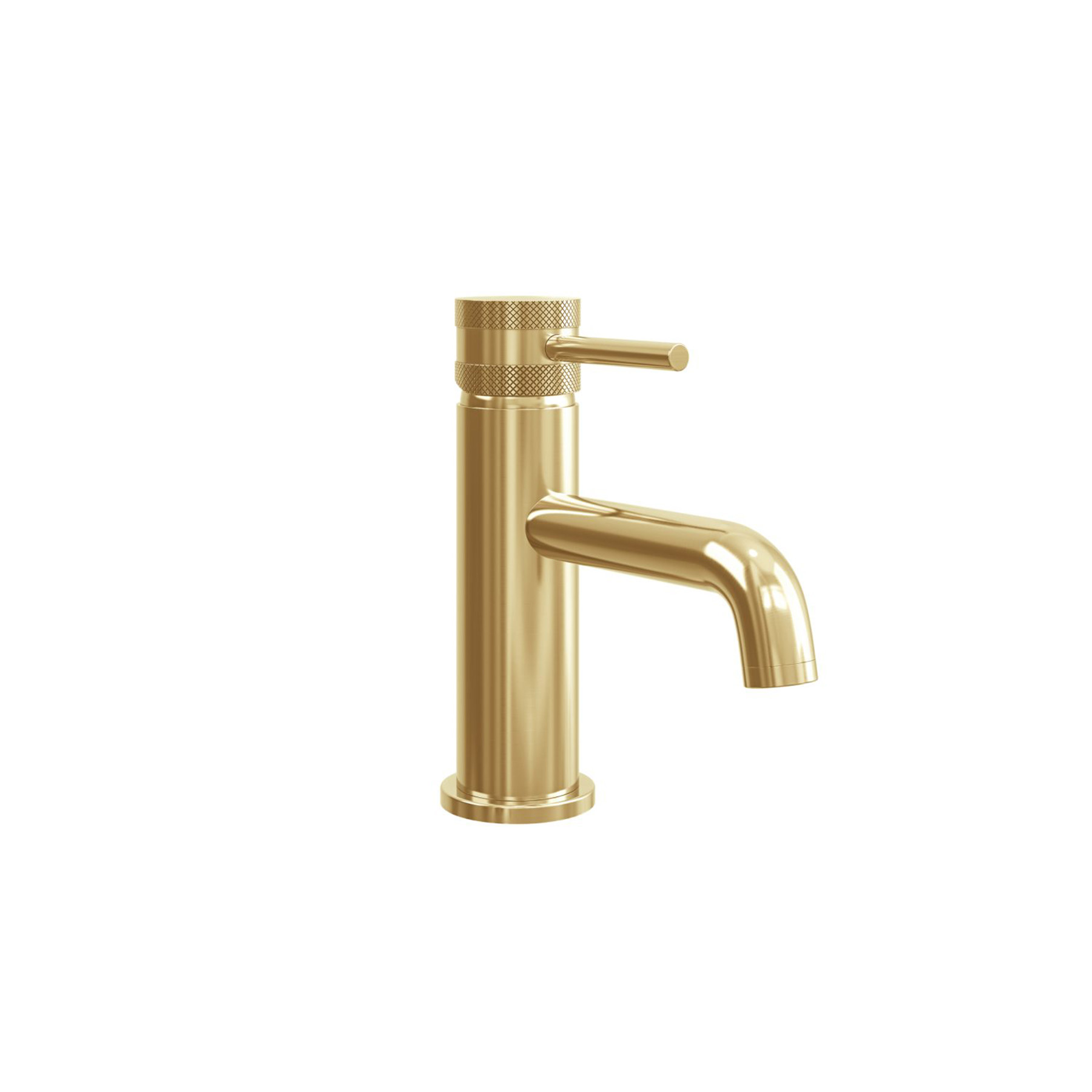 Core Round Mono Basin Mixer Tap Sleek Design - Brushed Brass
