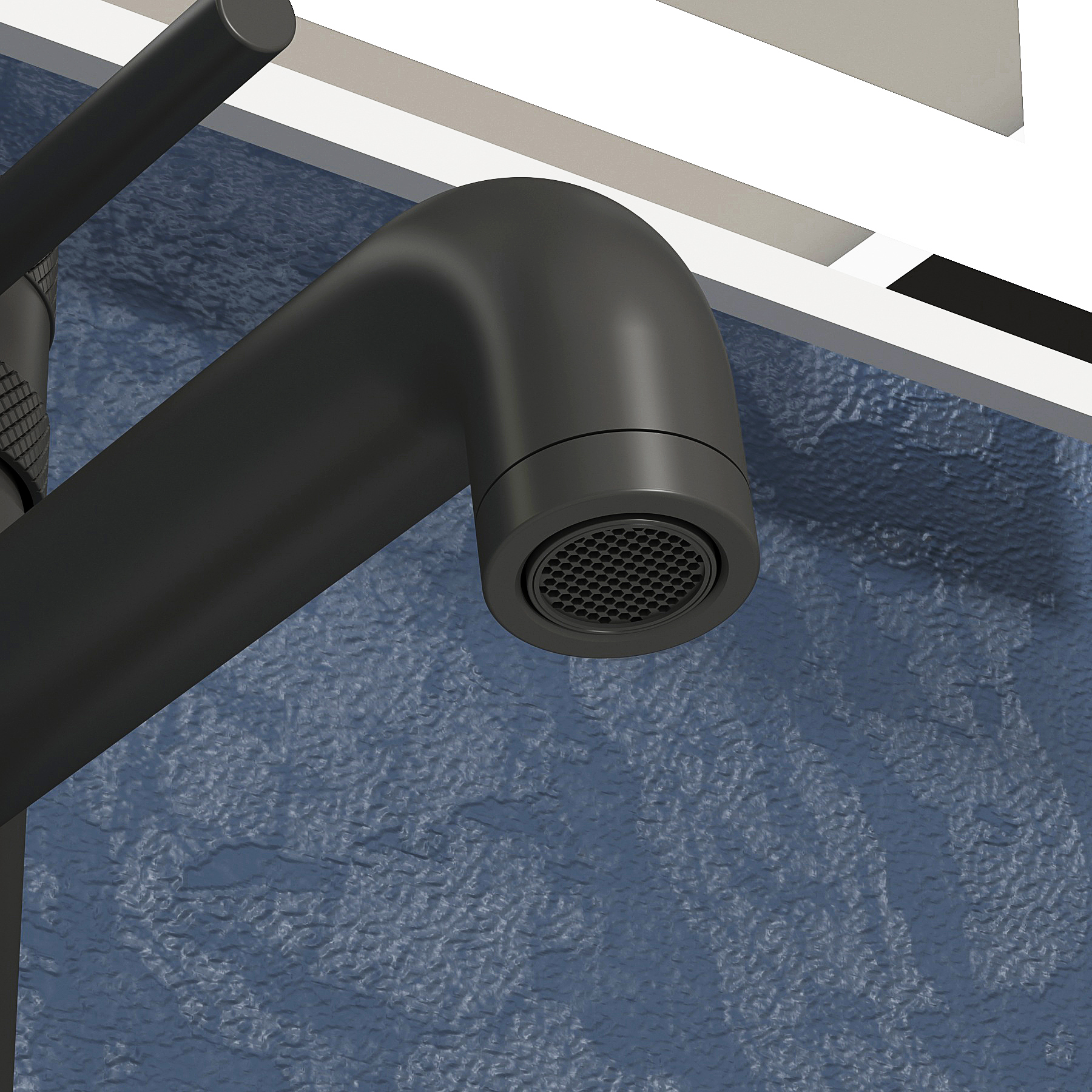 Core Round High Rise Mono Basin Mixer Tap Sleek Design - Matt Black