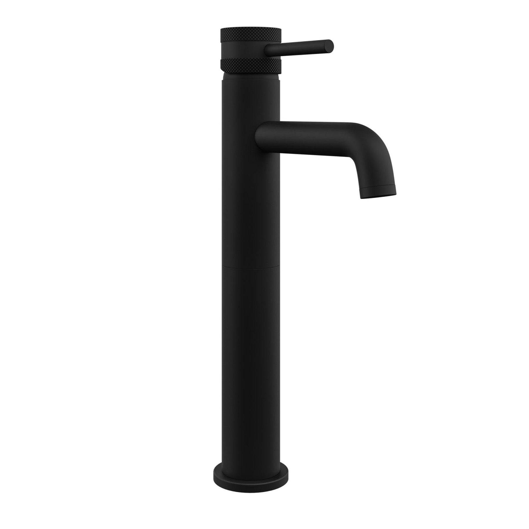 Core Round High Rise Mono Basin Mixer Tap Sleek Design - Matt Black