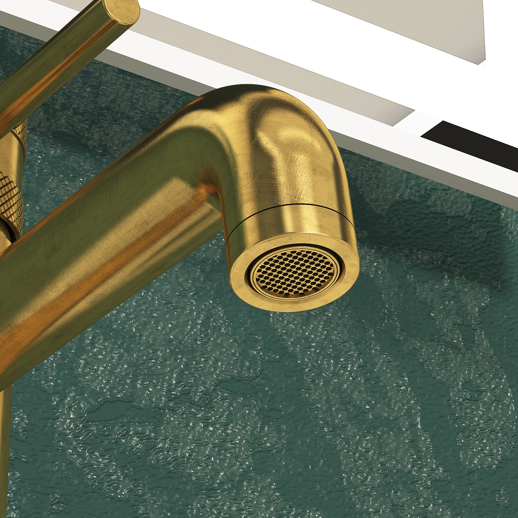 Core Round High Rise Mono Basin Mixer Tap Sleek Design - Brushed Brass