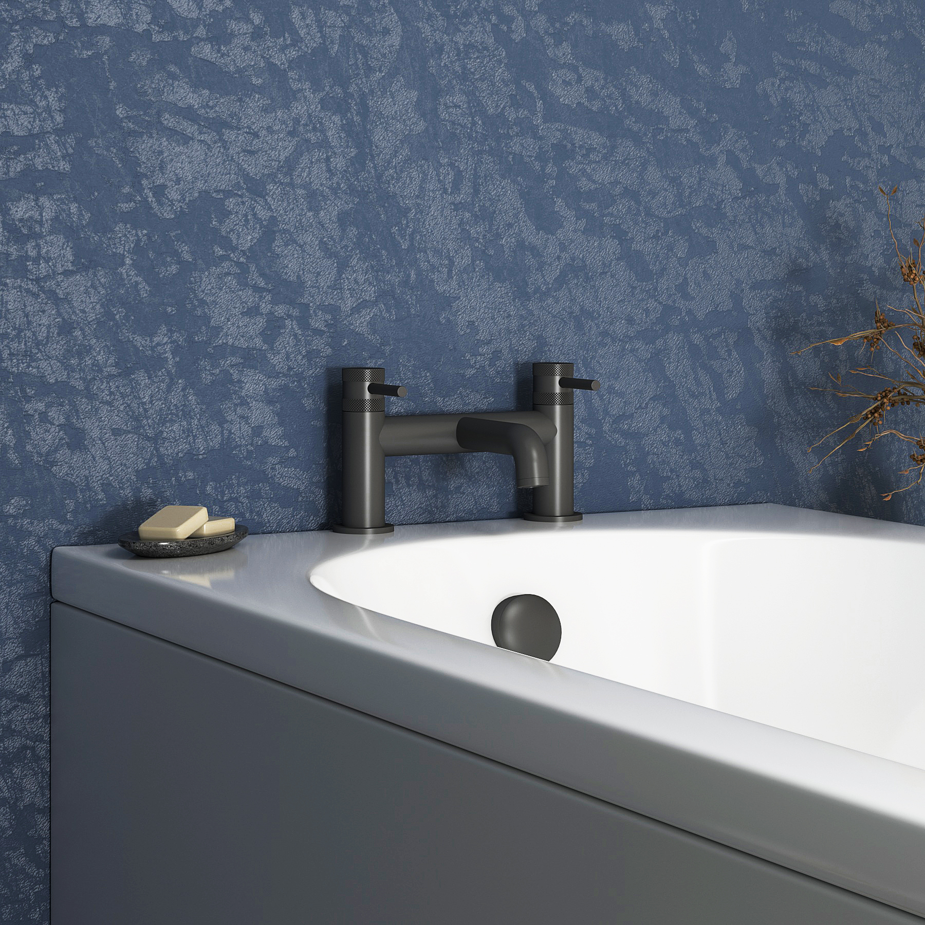 Core Deck Mounted Bath Filler Tap - Matt Black