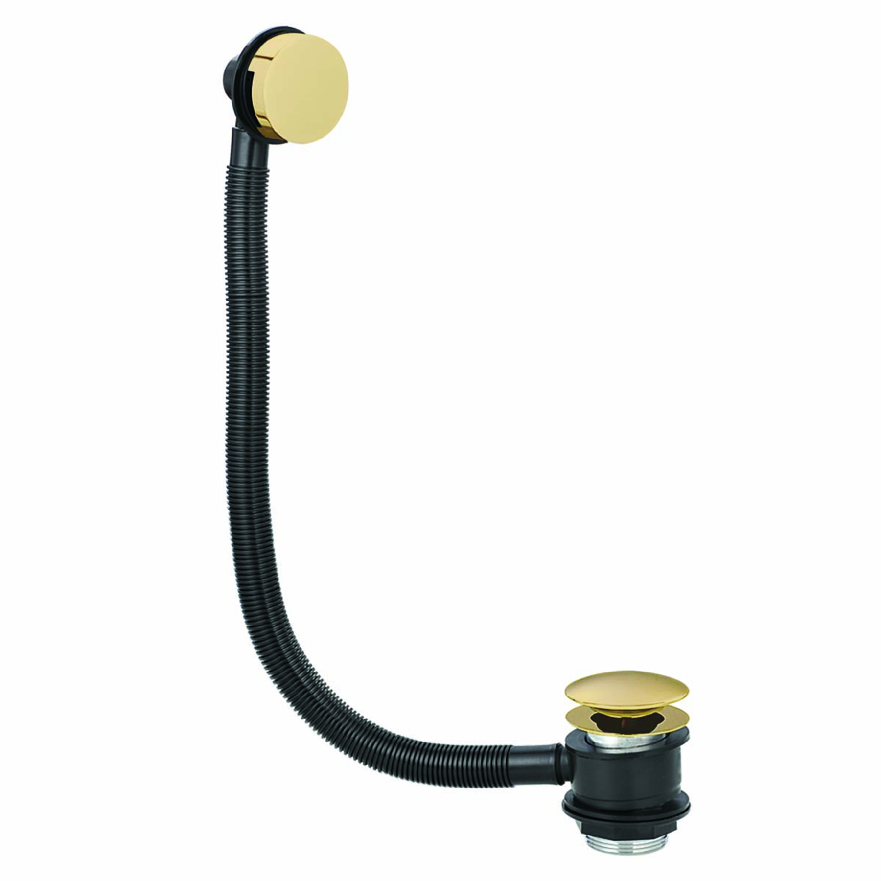 Majestic Brushed Brass Pop-Up Bath Waste with Overflow
