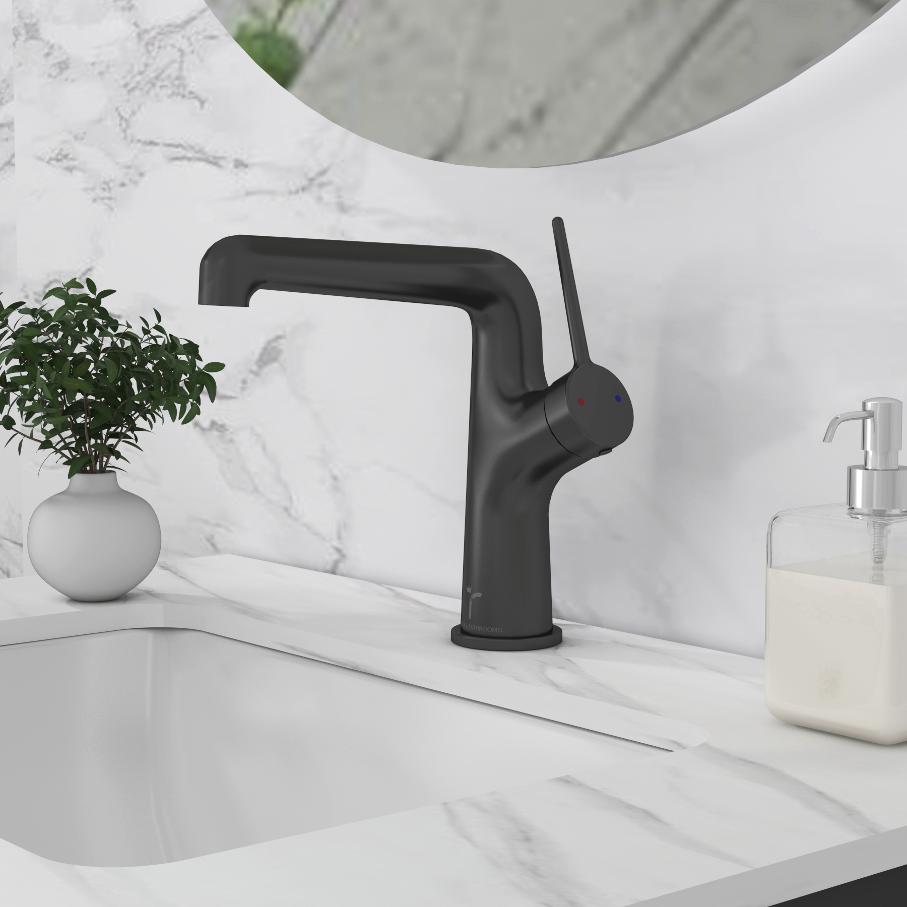 Noir Round Mono Basin Mixer Tap Elegant Design