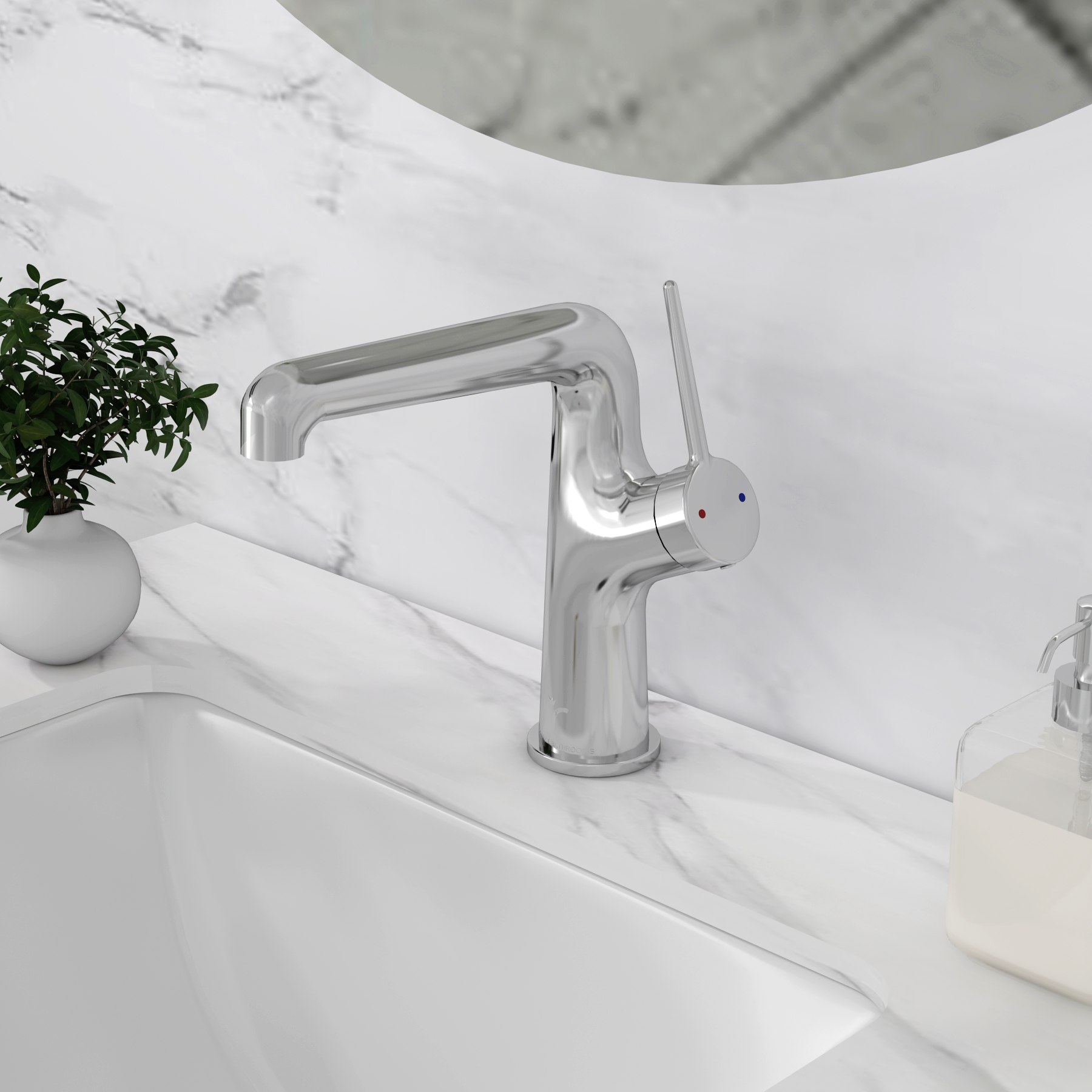 Noir Mono Basin Mixer Tap Elegant Design - Chrome