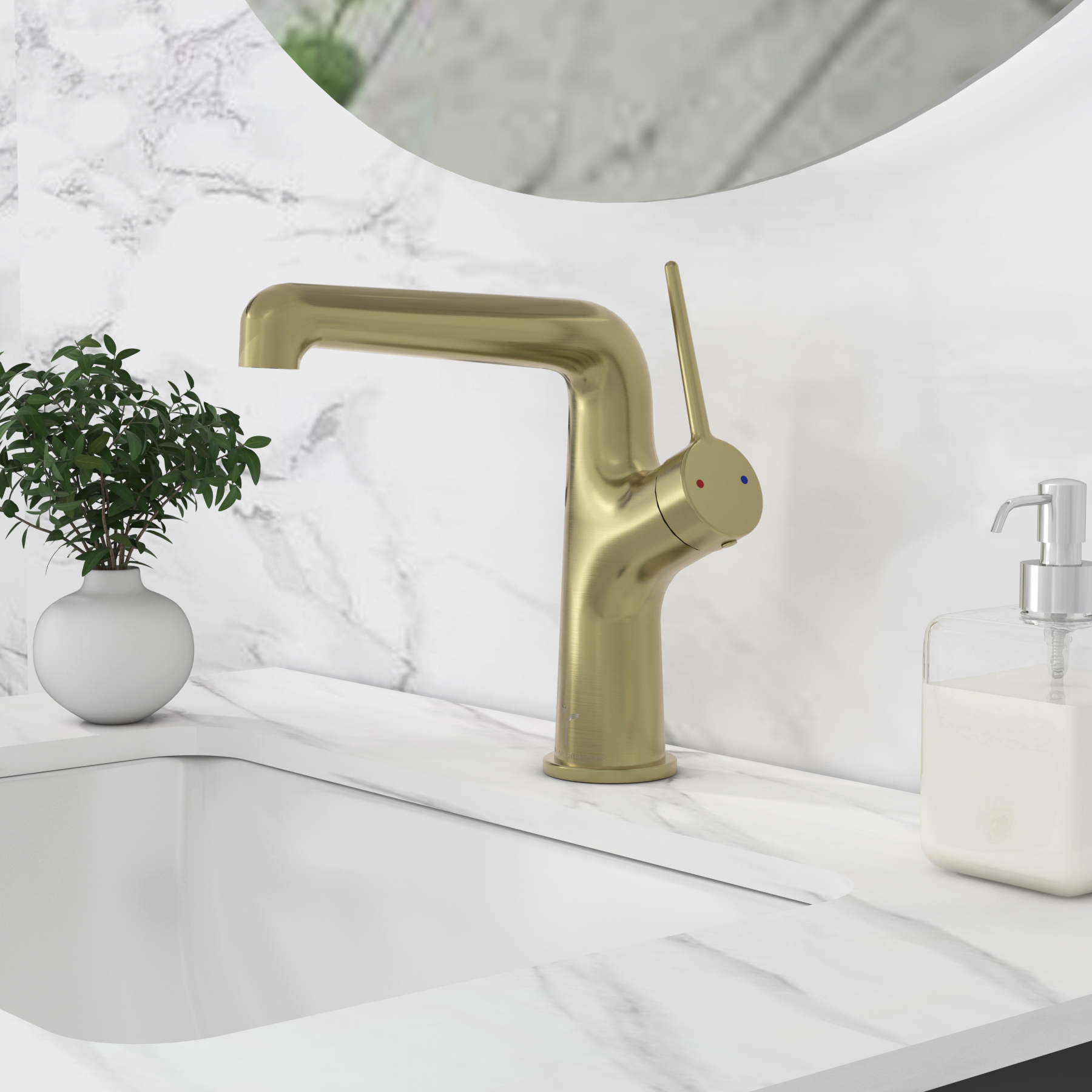Noir Round Mono Basin Mixer Tap Elegant Design