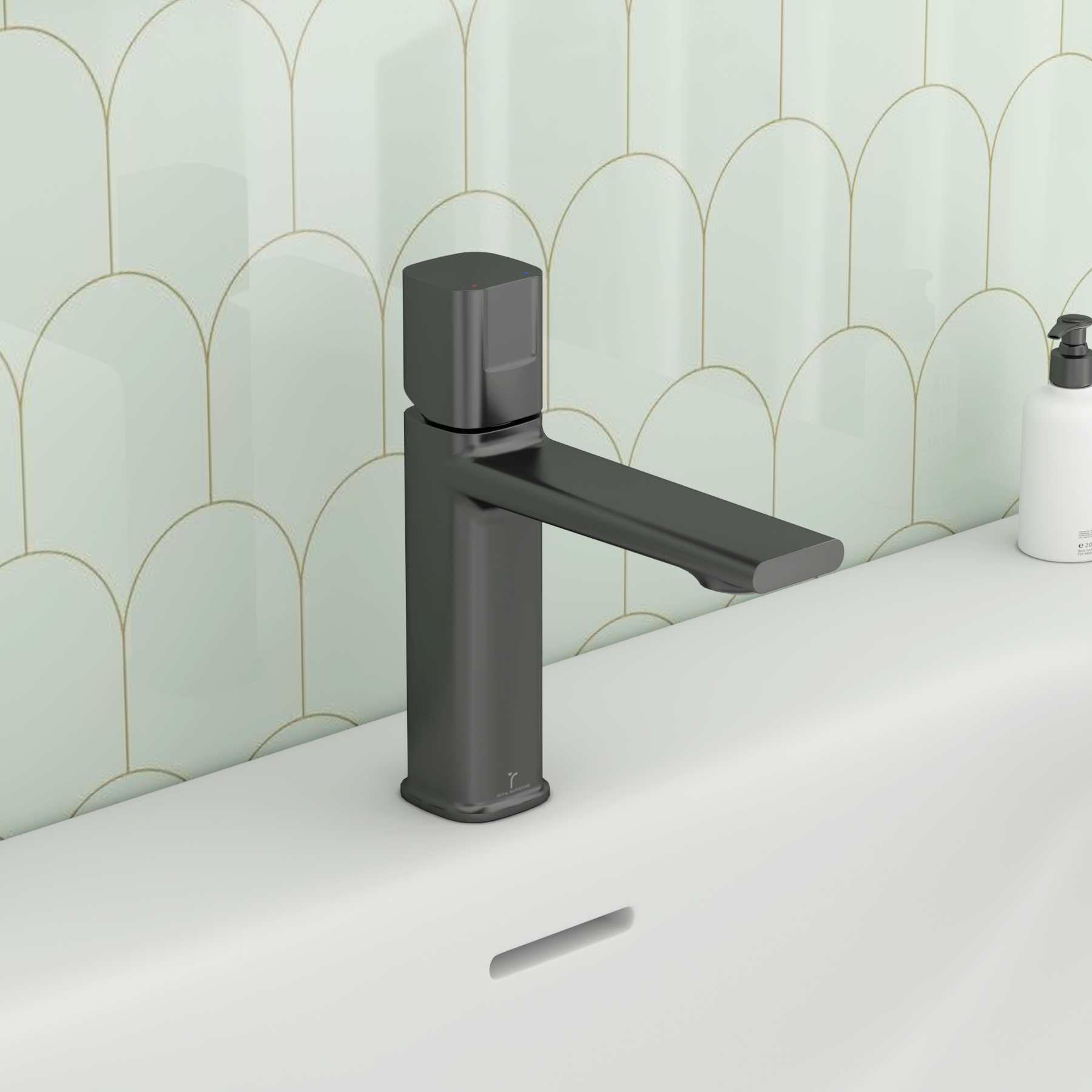 Spin Mono Basin Mixer Tap Elegant Design - Matt Black