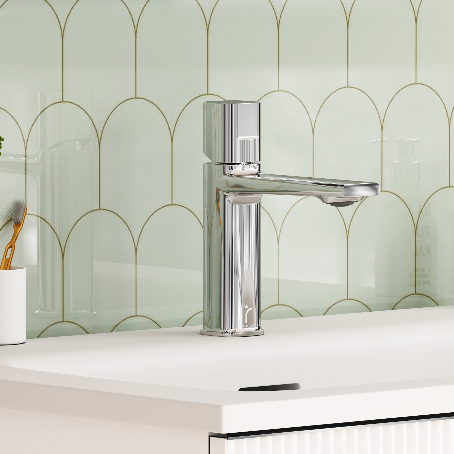 Spin Mono Basin Mixer Tap Elegant Design - Chrome