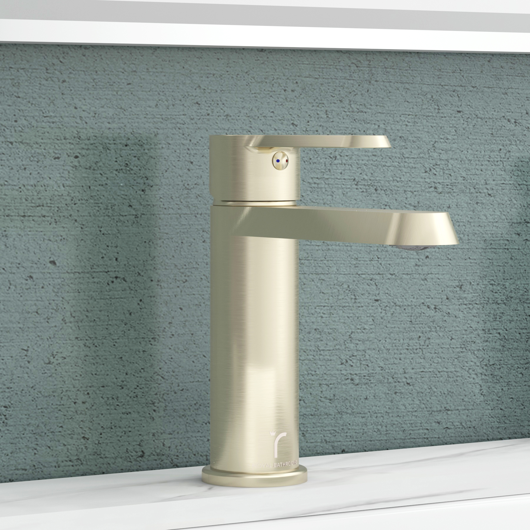 Noble Round Mono Basin Mixer Tap Elegant Design - Brushed Nickel