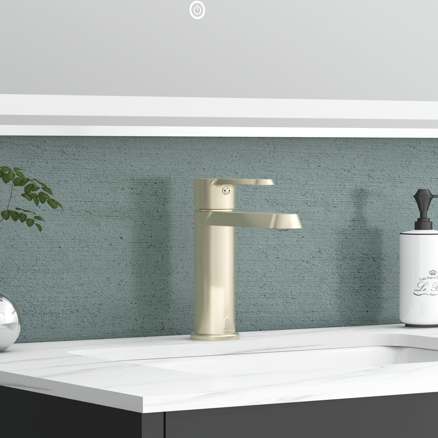Noble Round Mono Basin Mixer Tap Elegant Design - Brushed Nickel