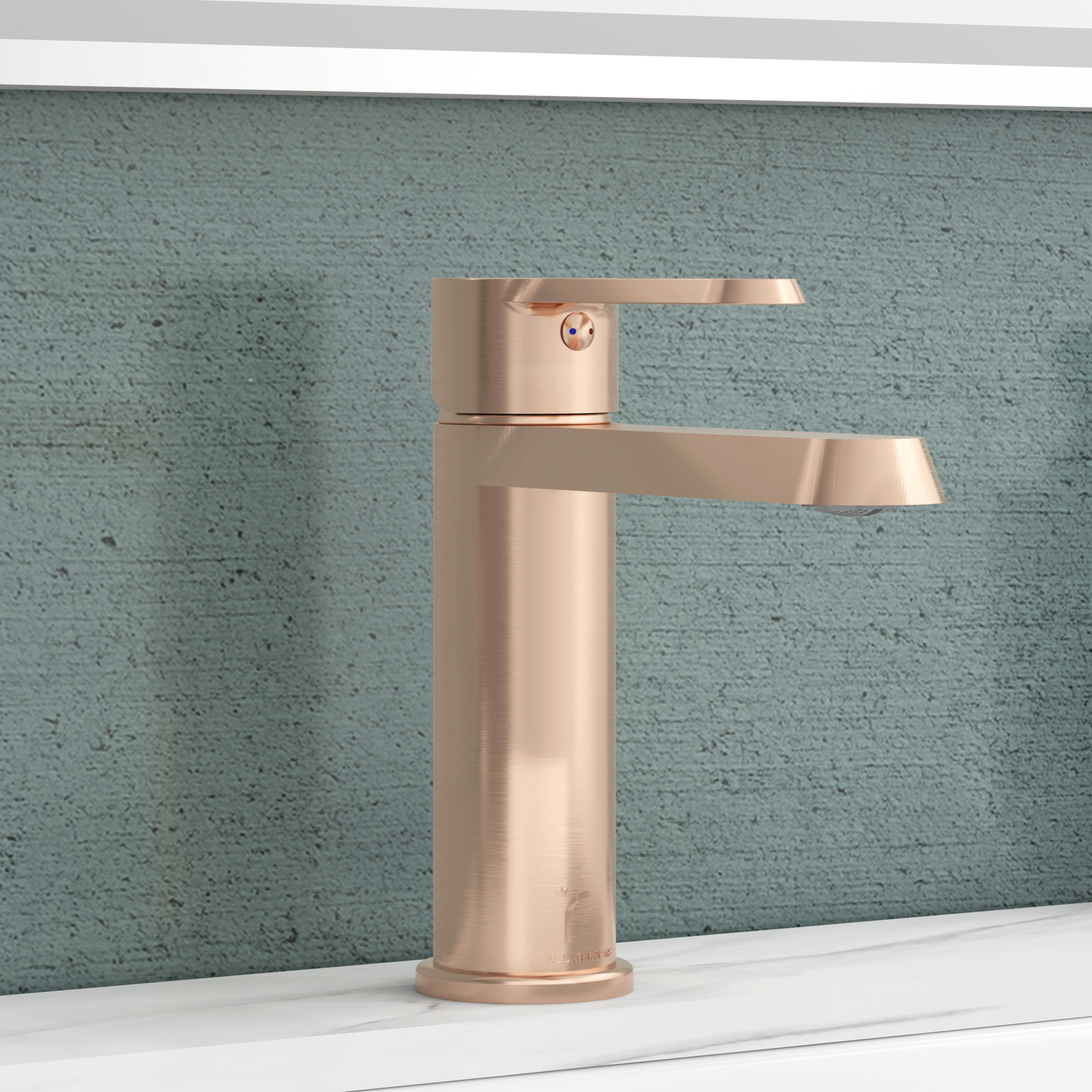 Noble Round Mono Basin Mixer Tap Elegant Design - Brushed Bronze