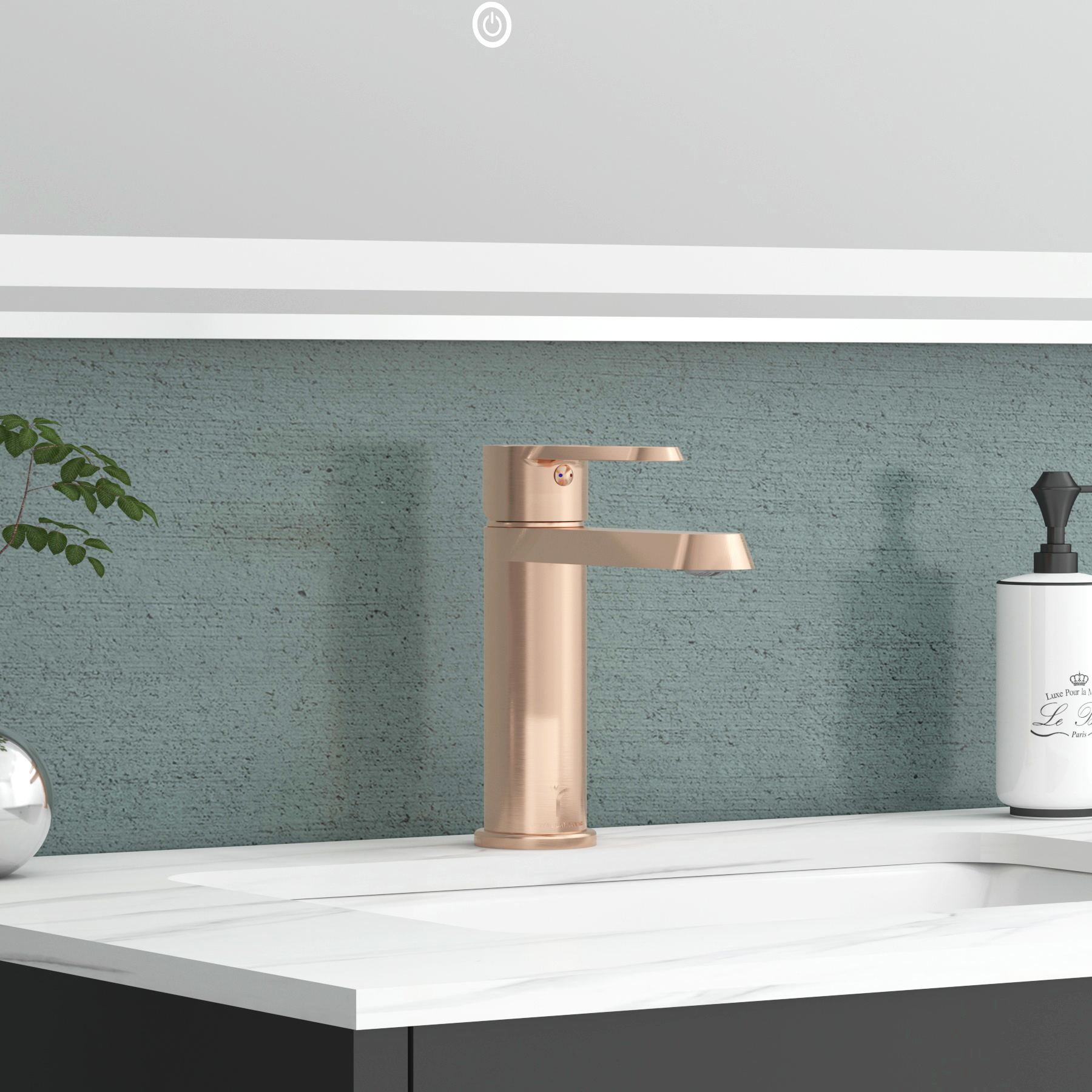 Noble Round Mono Basin Mixer Tap Elegant Design - Brushed Bronze