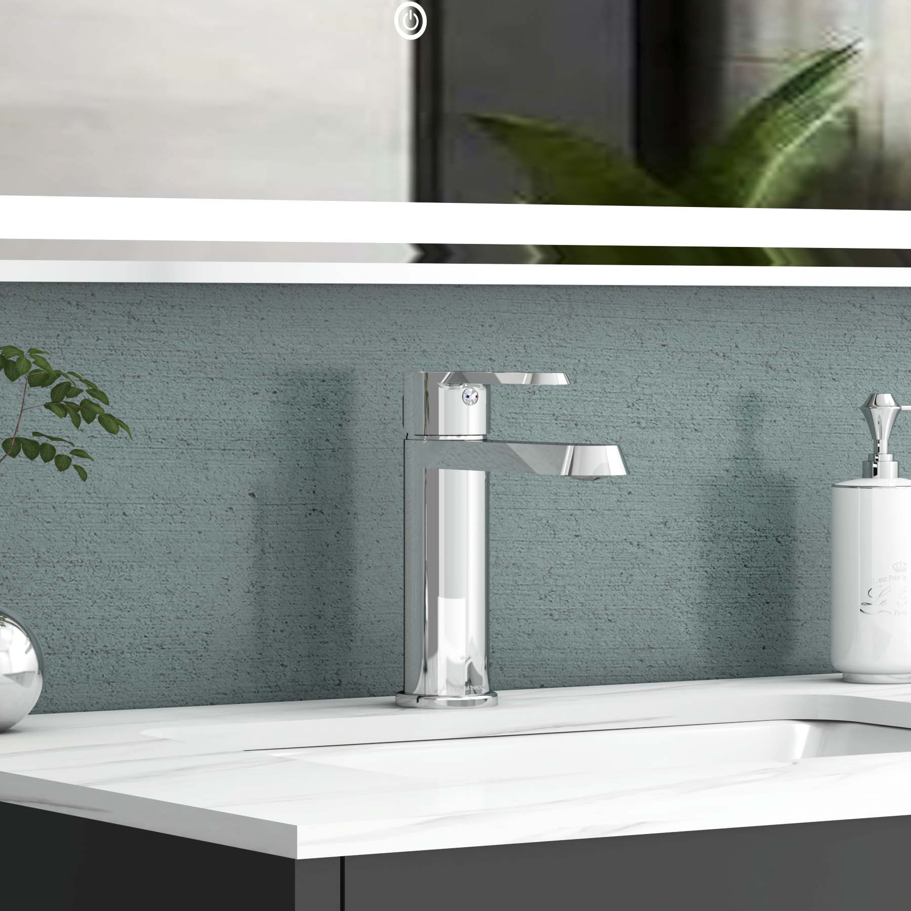 Noble Round Mono Basin Mixer Tap Elegant Design - Chrome