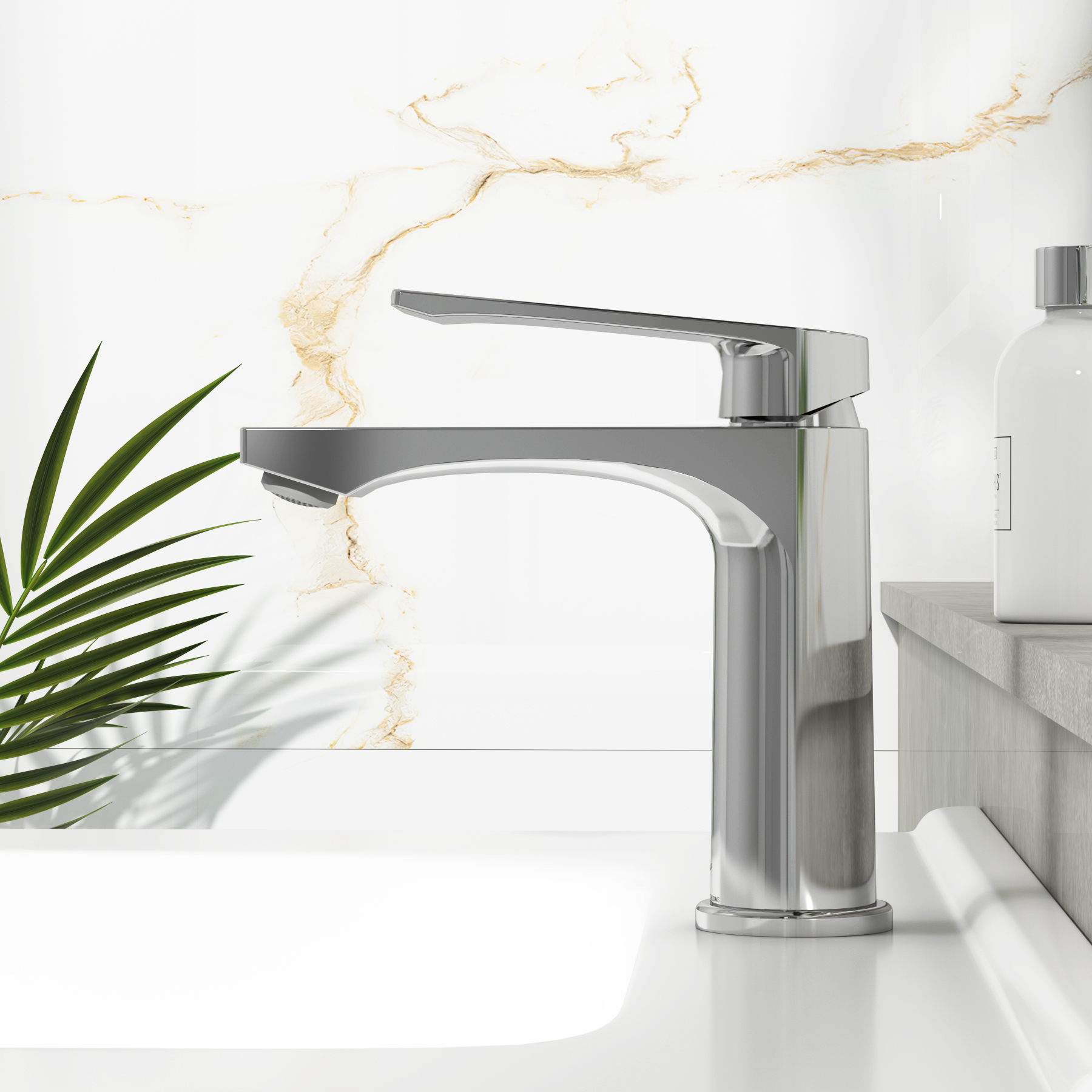 Cora Mono Basin Mixer Lever Tap Elegant Design - Chrome