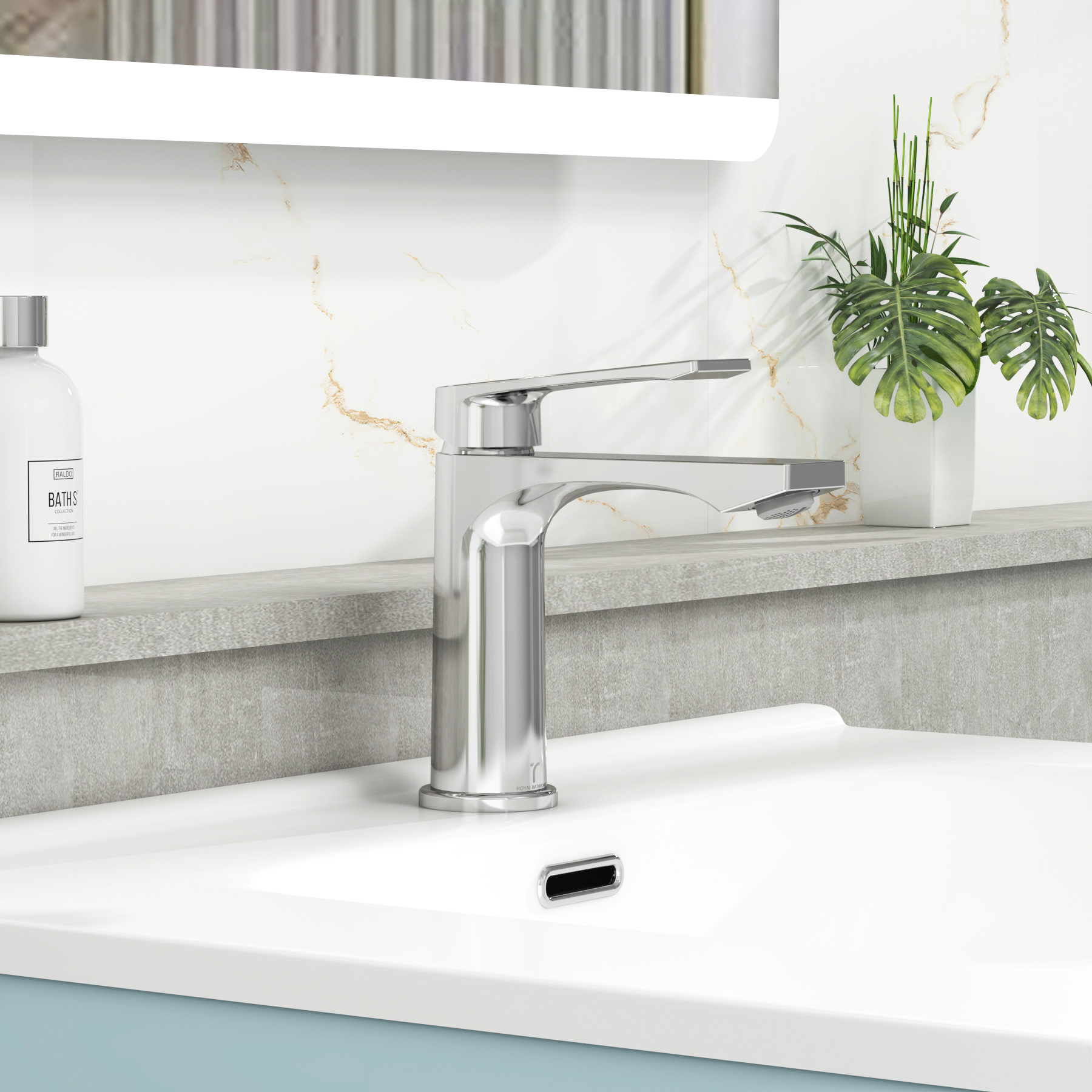 Cora Mono Basin Mixer Lever Tap Elegant Design - Chrome