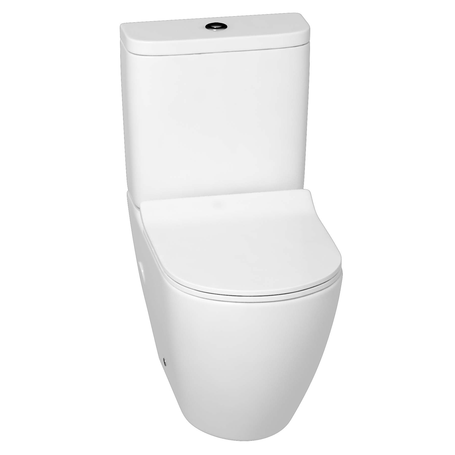 Abacus Close Coupled Rimless Toilet And Slim Soft Close Seat With ...