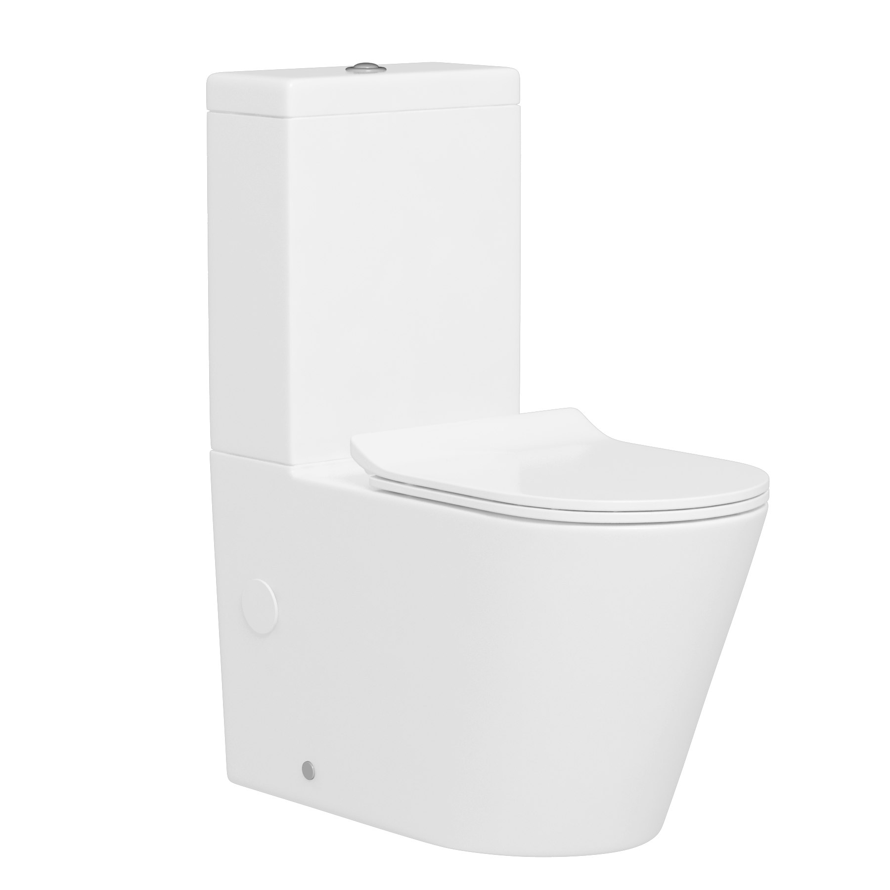 Cesar Short Projection Close Coupled Rimless Toilet and Slim Soft Close