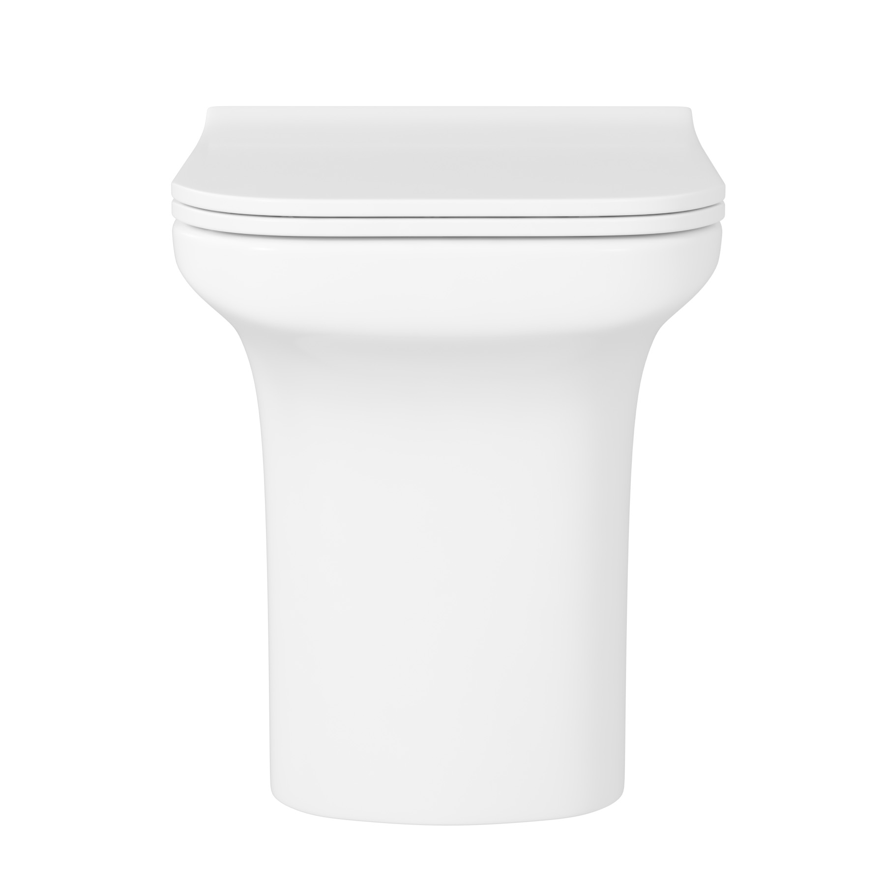 Rimless Back to Wall Toilet Pan with Slim Soft Close Seat - Crosby