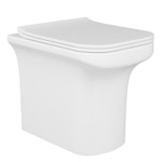 Crosby Rimless Back to Wall Toilet Pan with Slim Soft Close Seat