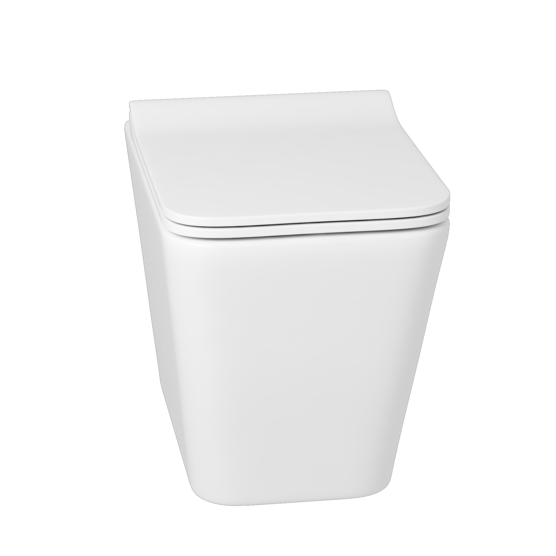 Rimless Back to Wall Toilet Pan with Slim Soft Close Seat - Elena