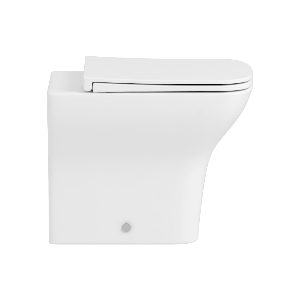 Short Projection Back to Wall Toilet Pan with Slim Seat - Qubix