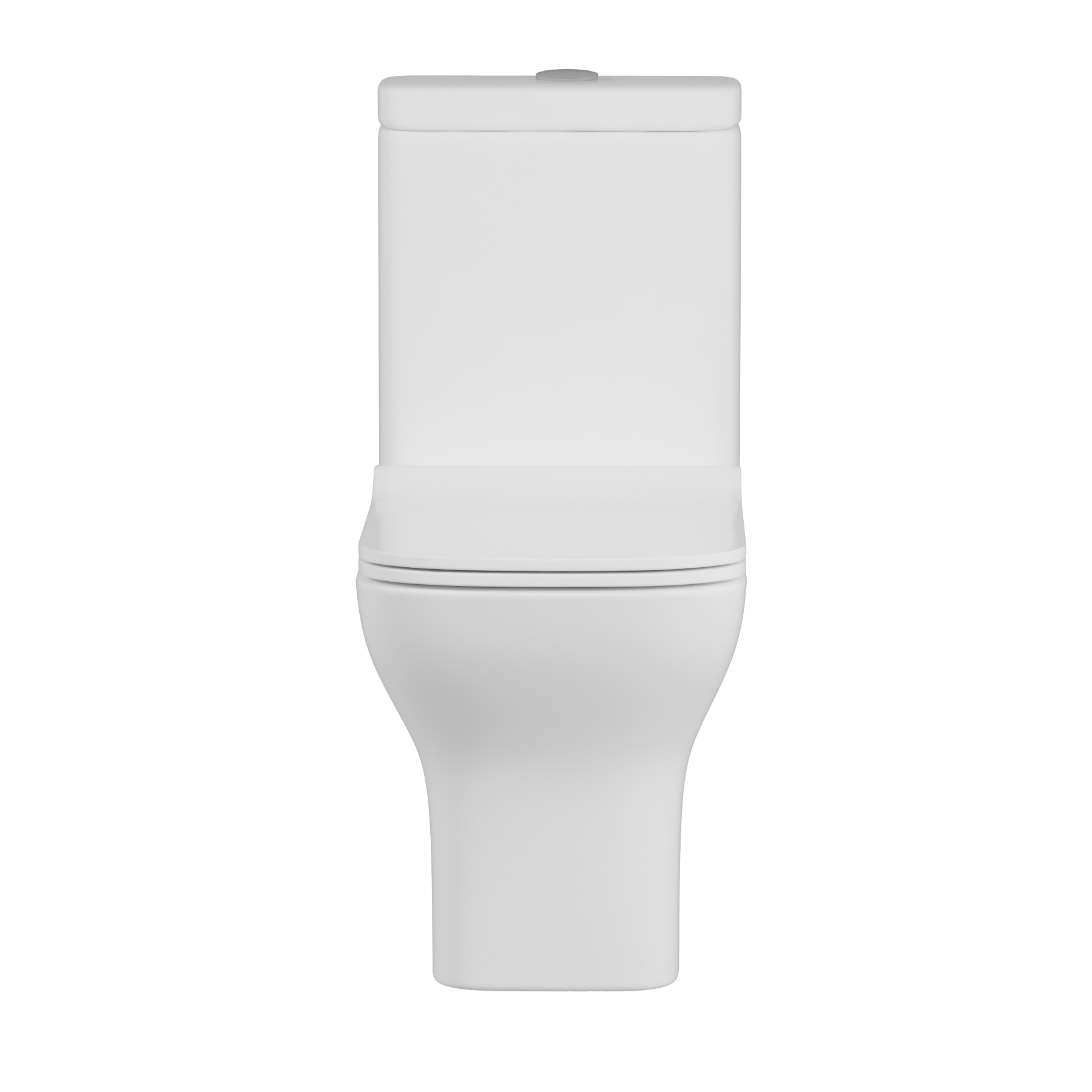 Square Rimless Close Coupled Toilet with Slim Soft Close Seat & Cistern - Qubix