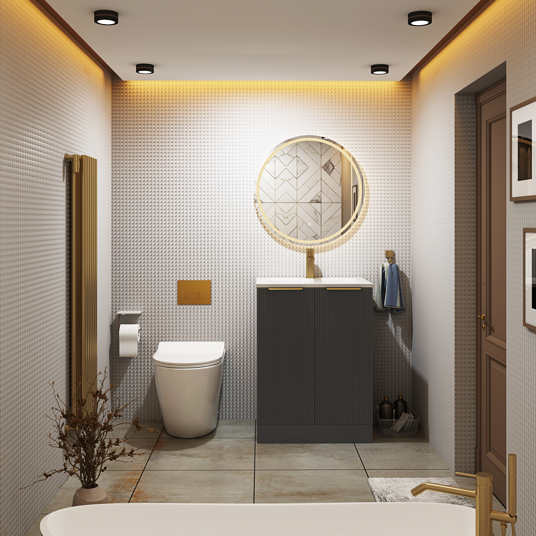 Comfort Height Back to Wall Rimless Toilet with Slim Soft Close  