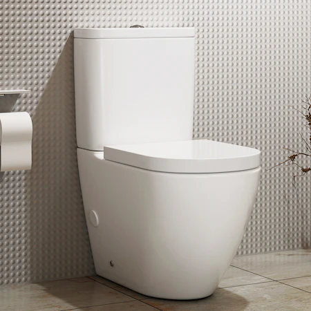 Elva Close Coupled Rimless Toilet and Soft Close Seat with Cistern