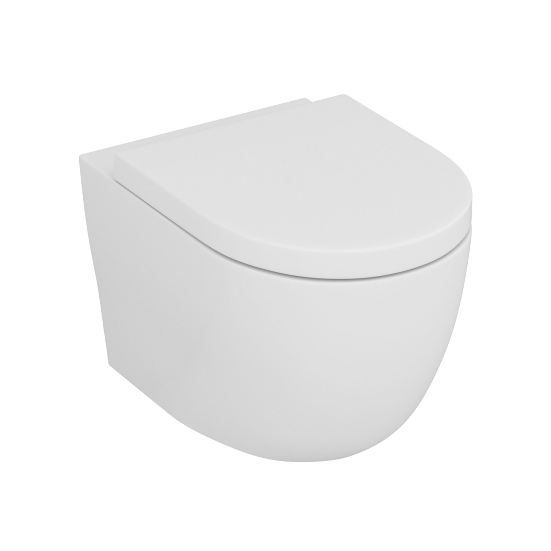 Elva Short Projection Wall Hung Rimless Toilet with Soft Close Seat