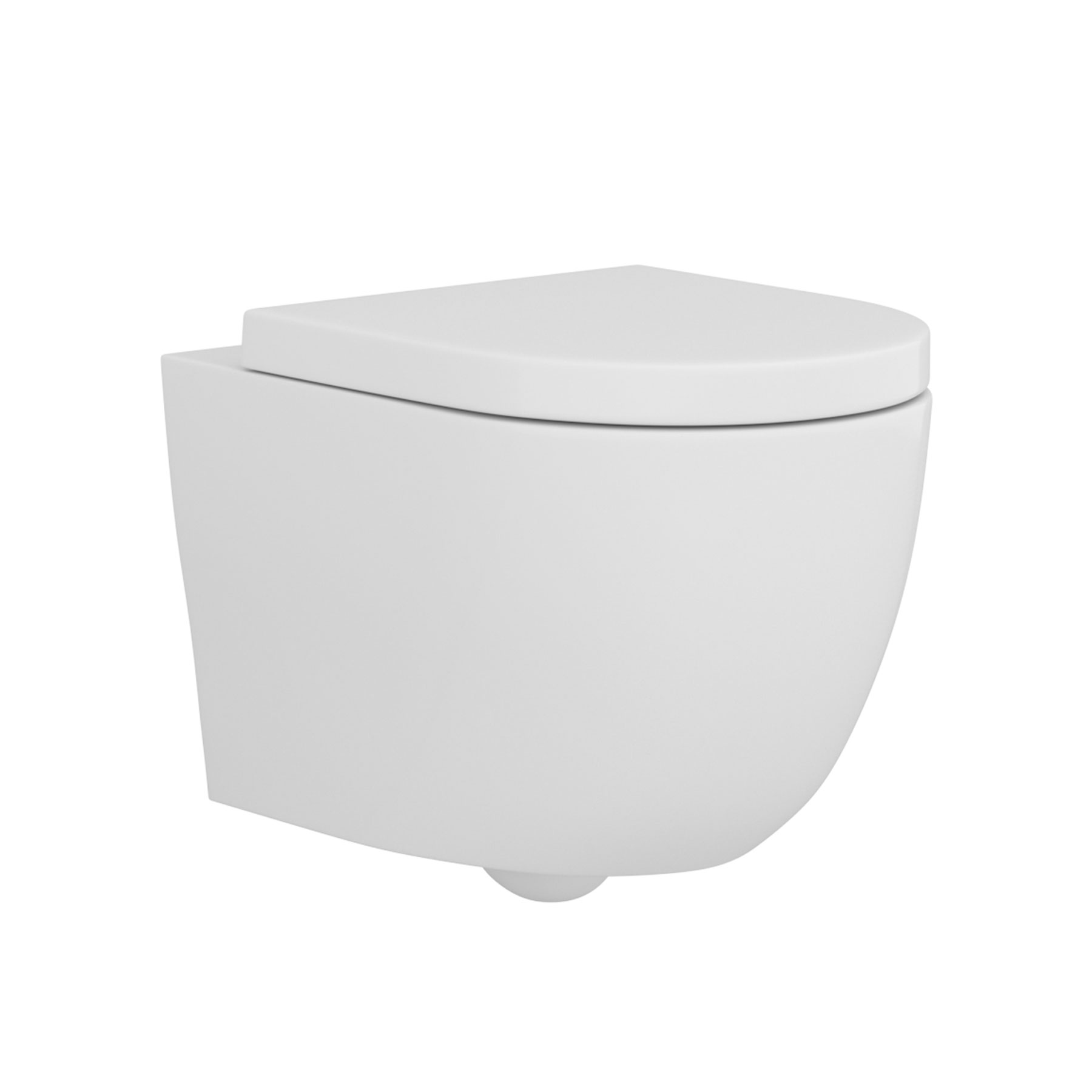 Elva Short Projection Wall Hung Rimless Toilet with Soft Close Seat