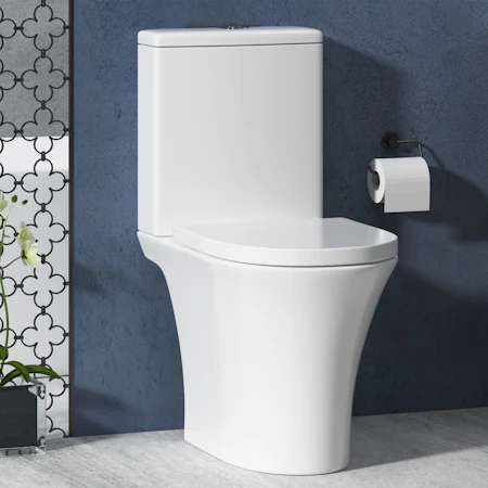 Amaze Rimless Close Coupled Toilet and Soft Close Seat with Cistern