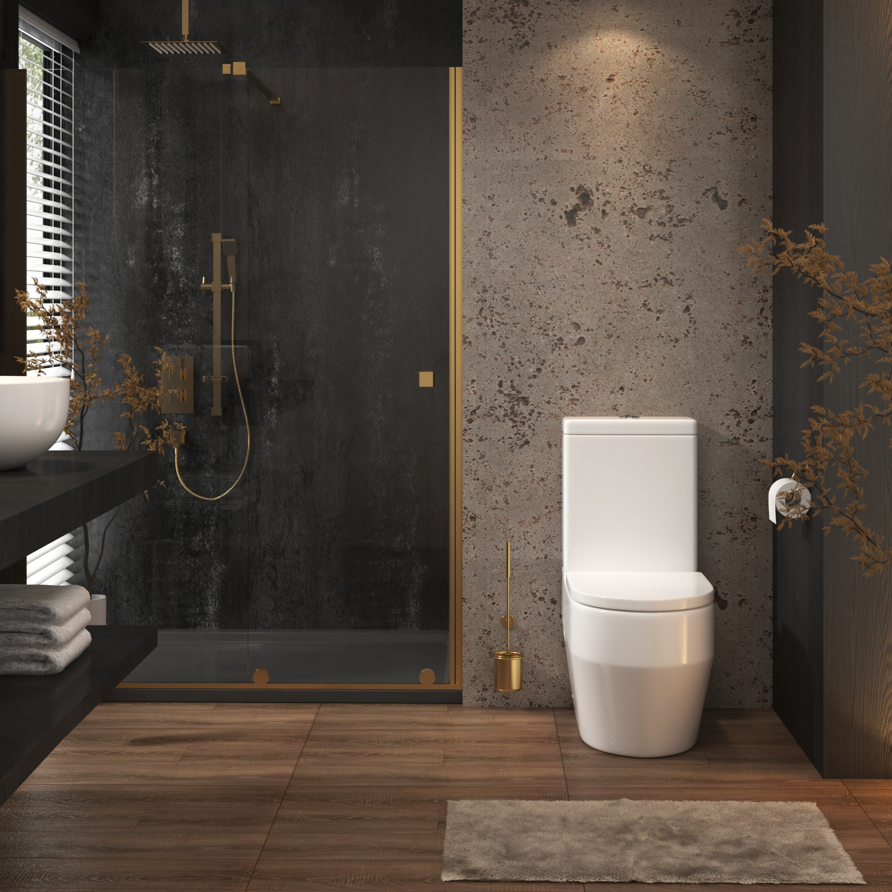 Aspen Close Coupled Rimless Toilet and Soft Close Seat with Cistern
