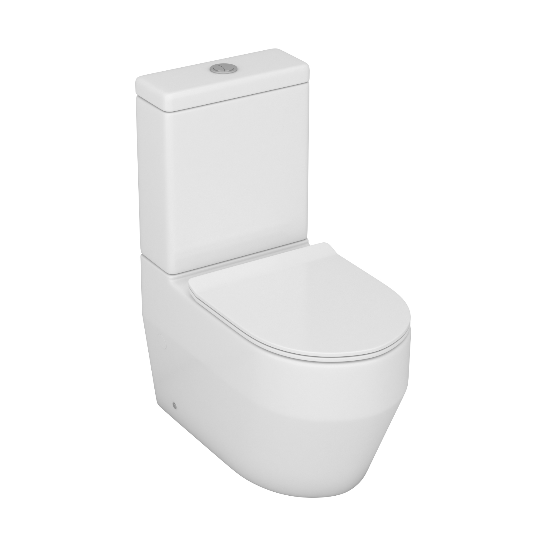 Aspen Close Coupled Rimless Toilet and Slim Soft Close Seat with Cistern