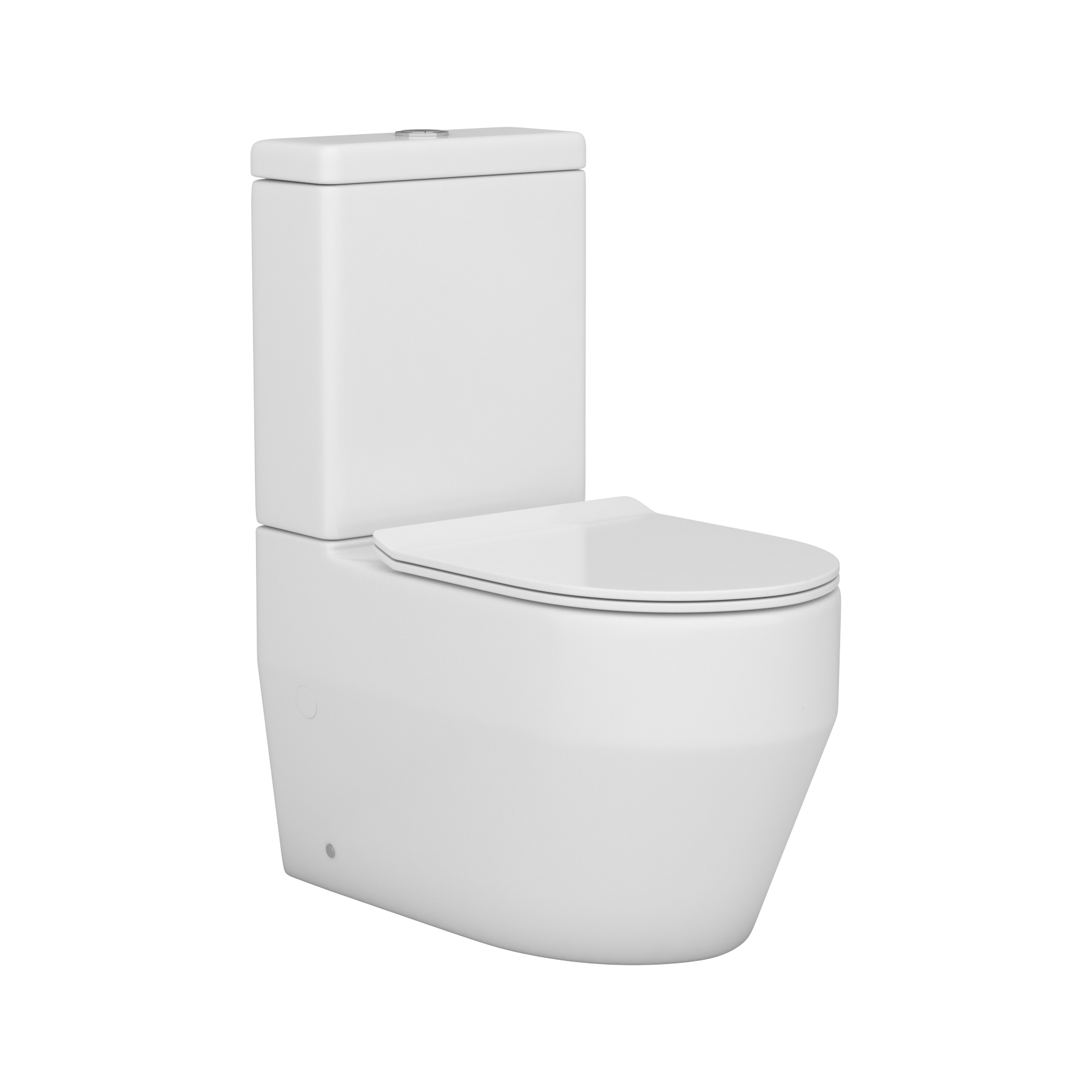 Aspen Close Coupled Rimless Toilet and Slim Soft Close Seat with Cistern