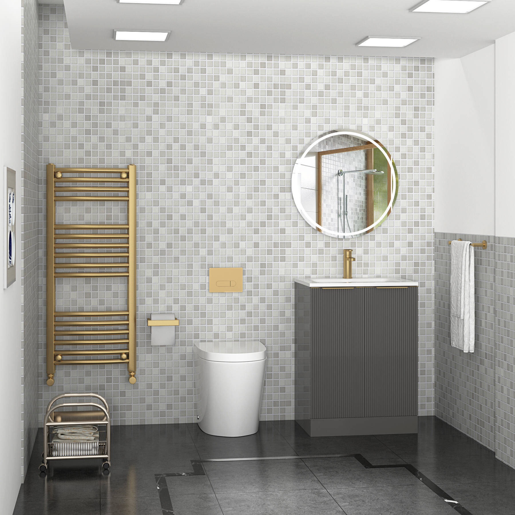 Rimless Back to Wall Toilet Pan with Soft Close Seat - Cesar