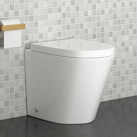 Cesar Back To Wall Rimless Toilet With Soft Close Seat