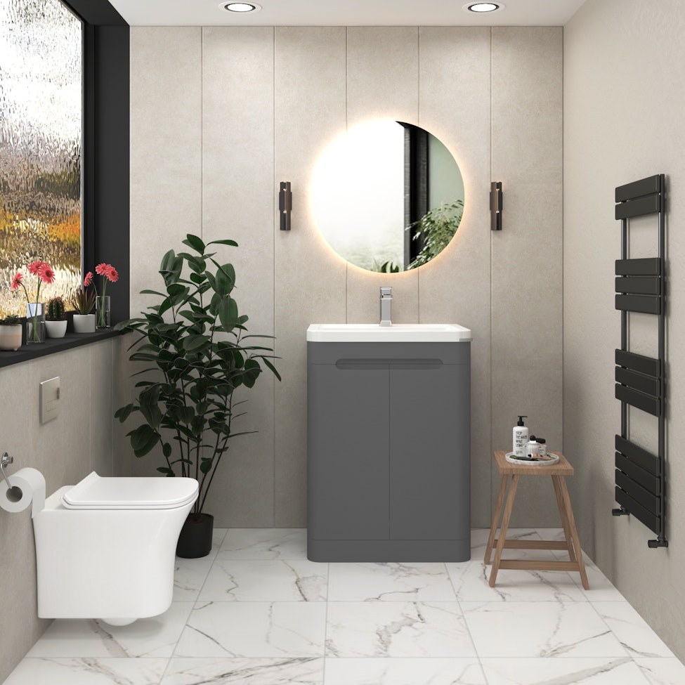 Rimless Wall Hung Short Projection Toilet with Soft Close Seat - Cube