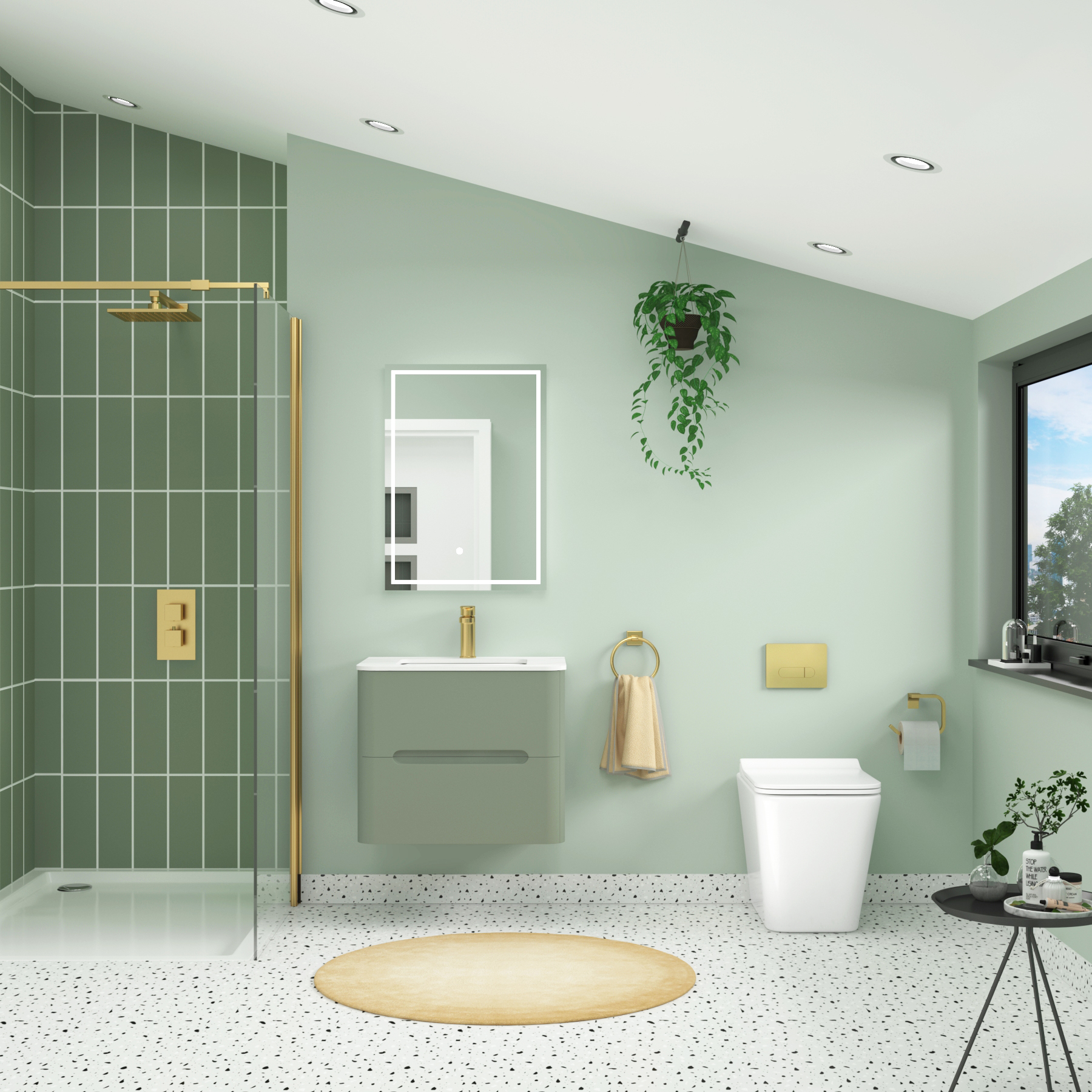 Rimless Back to Wall Toilet Pan with Slim Soft Close Seat - Elena